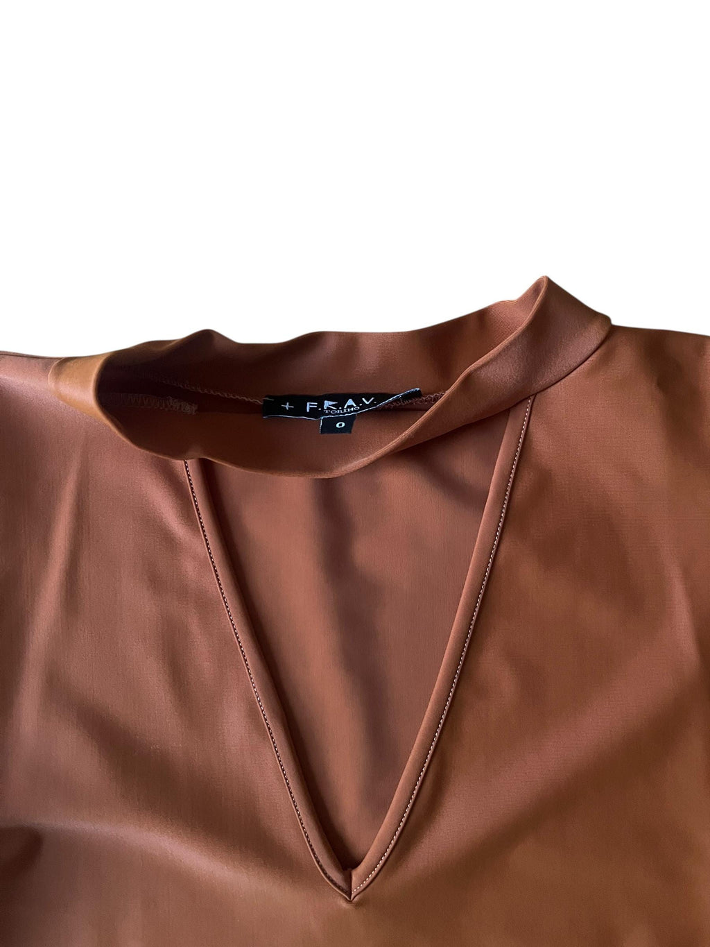 Body in tessuto tecnico color mattone