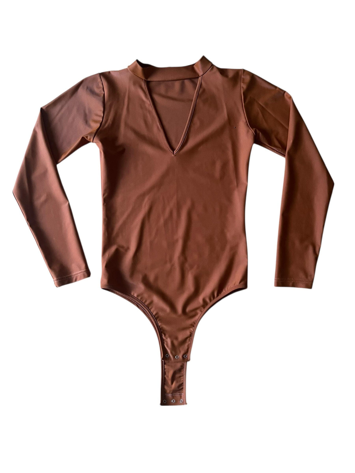 Body in tessuto tecnico color mattone