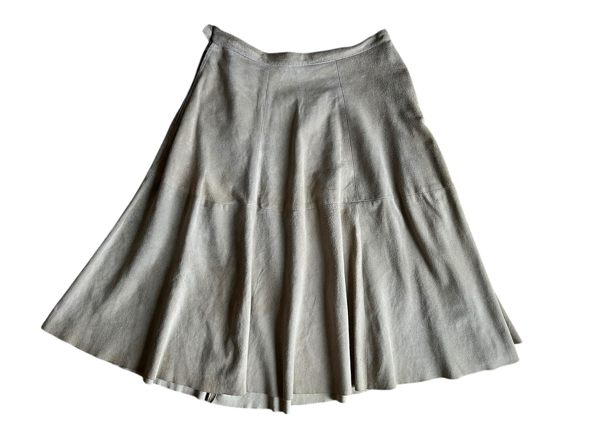 Gonna a ruota in suede vintage