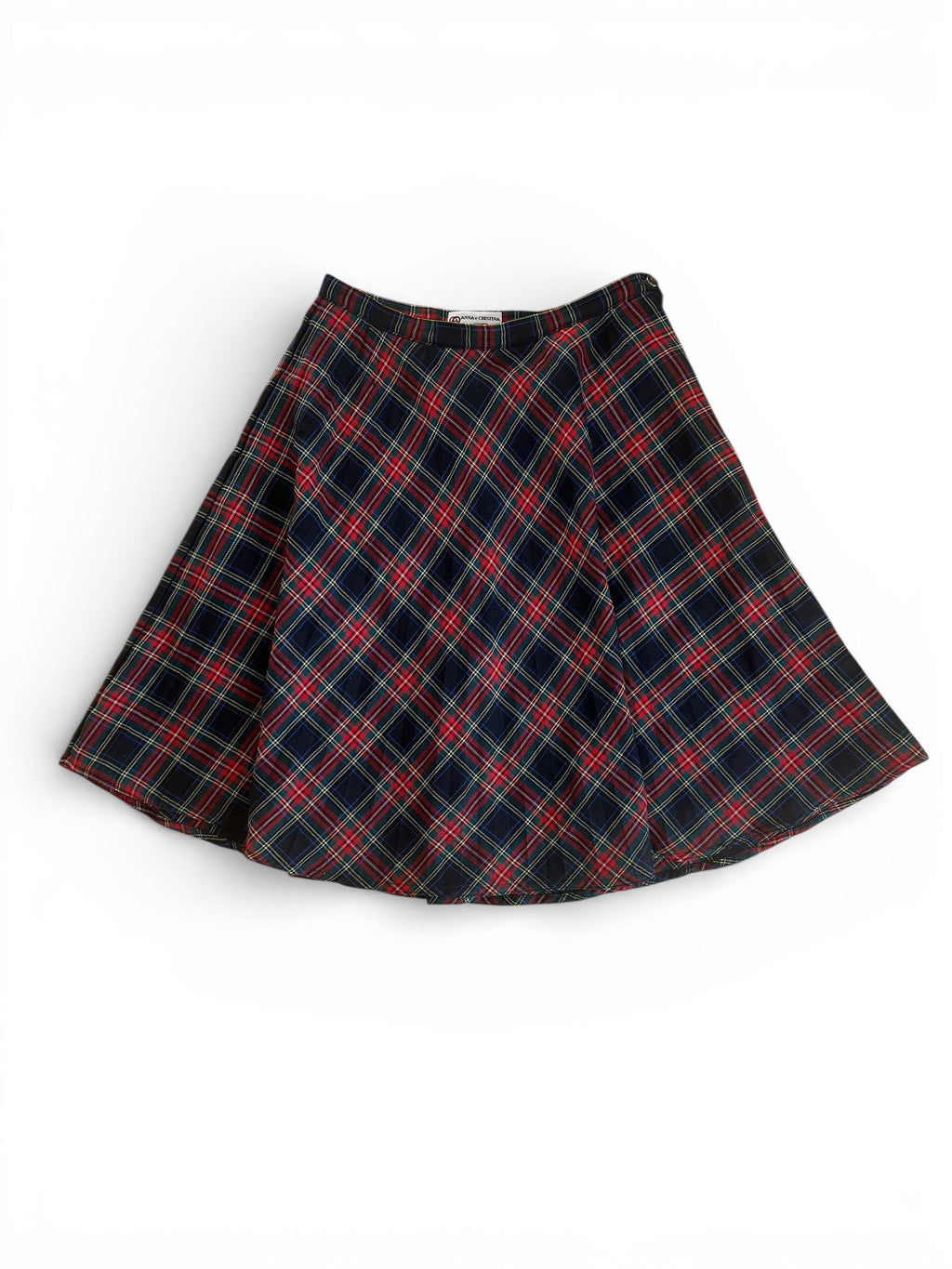 Gonna vintage scozzese dai toni classici rosso e blu
