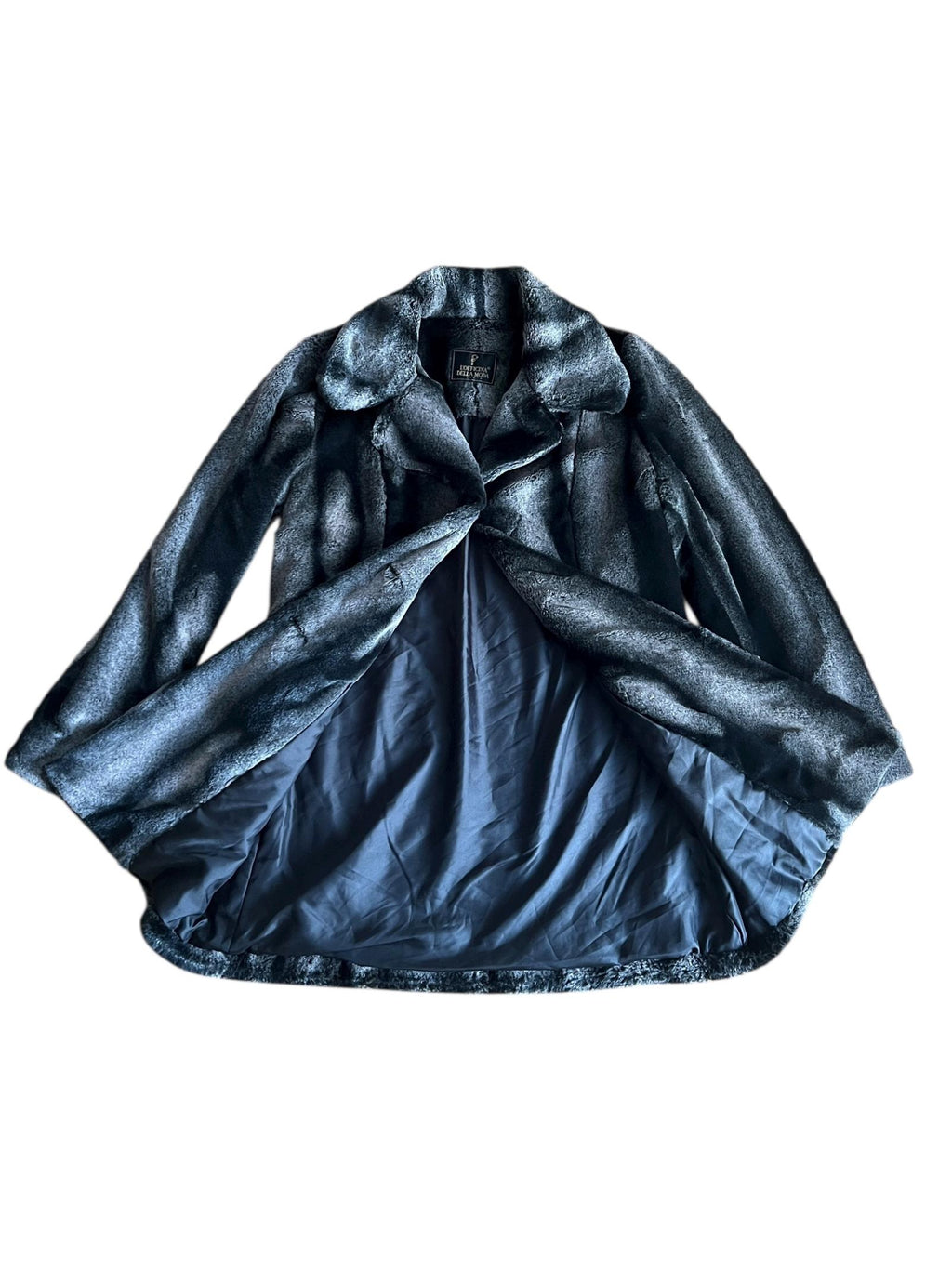 Pelliccia sfumata grigio-nero