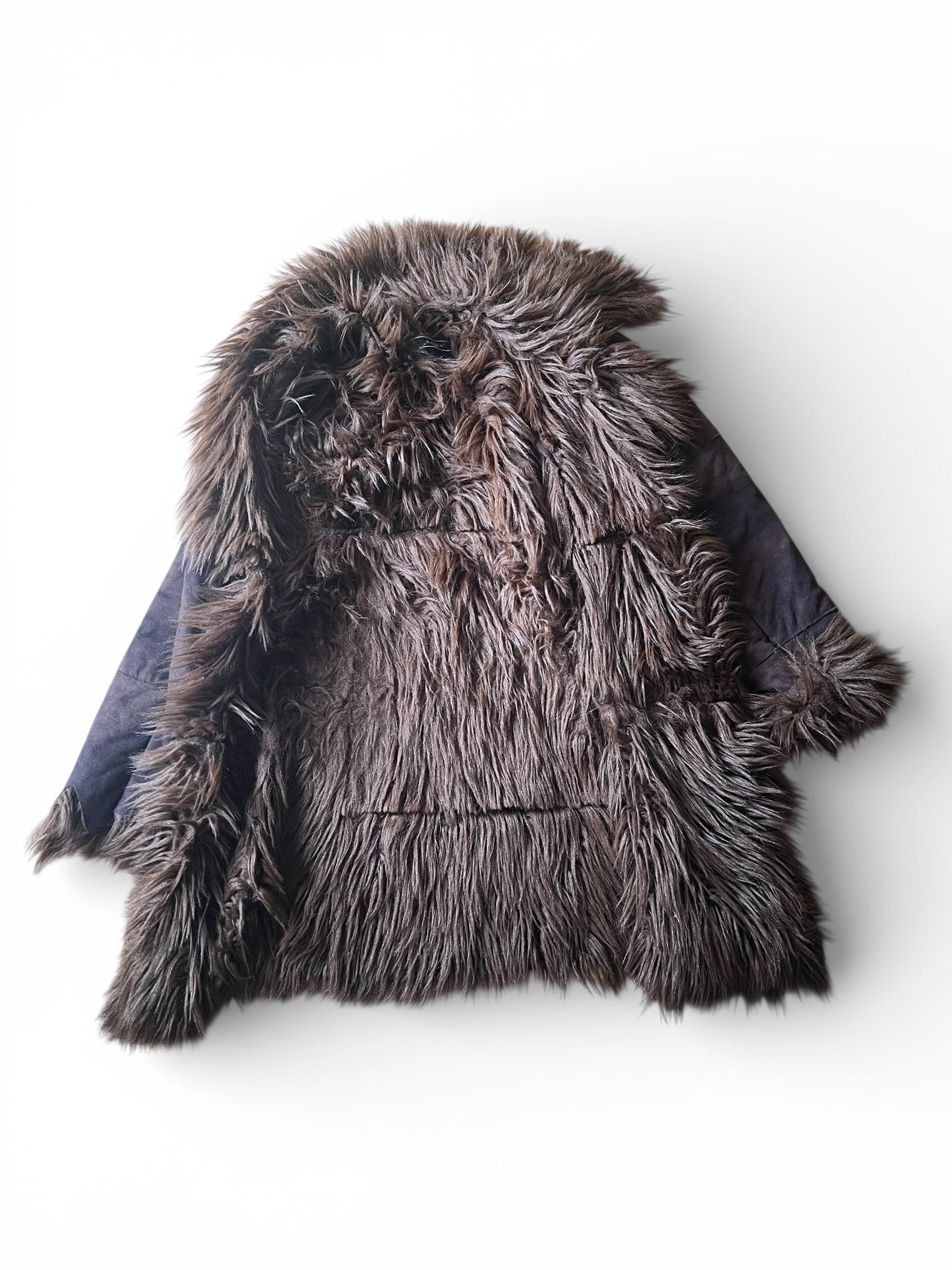Cappotto finta pelliccia anni '90 marrone