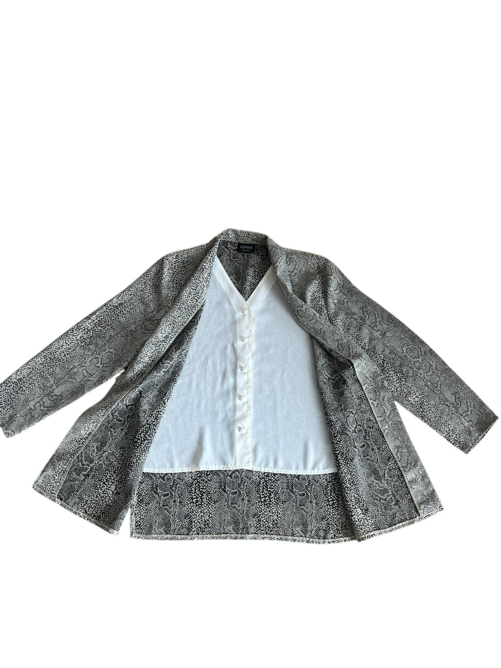 Giacca grigia leggera vintage pitone