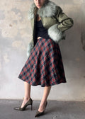 Gonna vintage scozzese dai toni classici rosso e blu