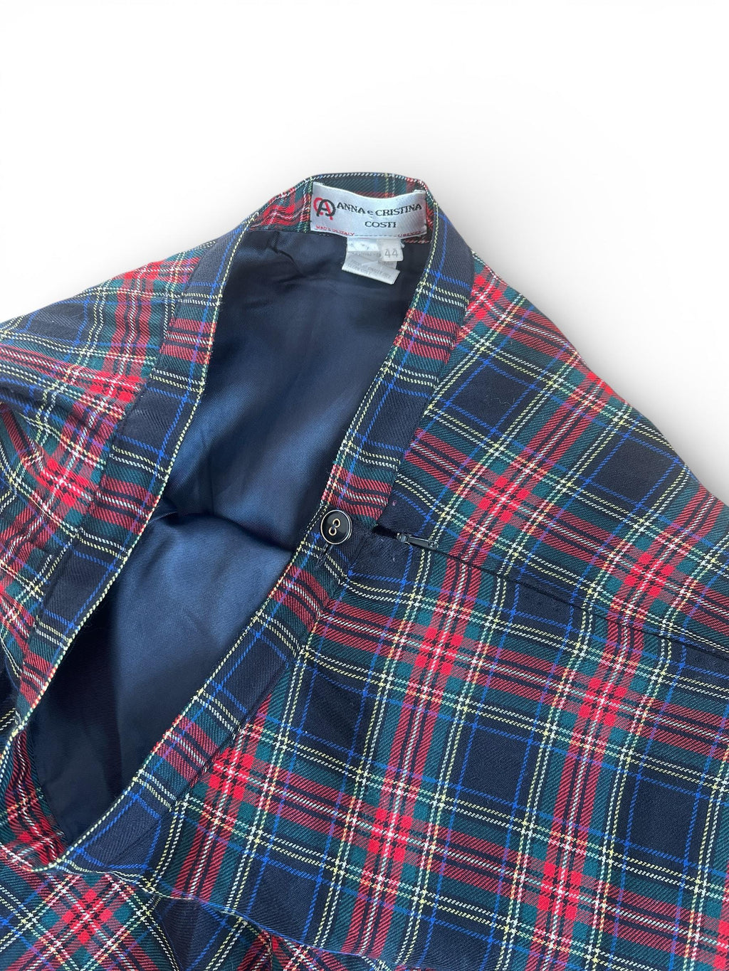 Gonna vintage scozzese dai toni classici rosso e blu