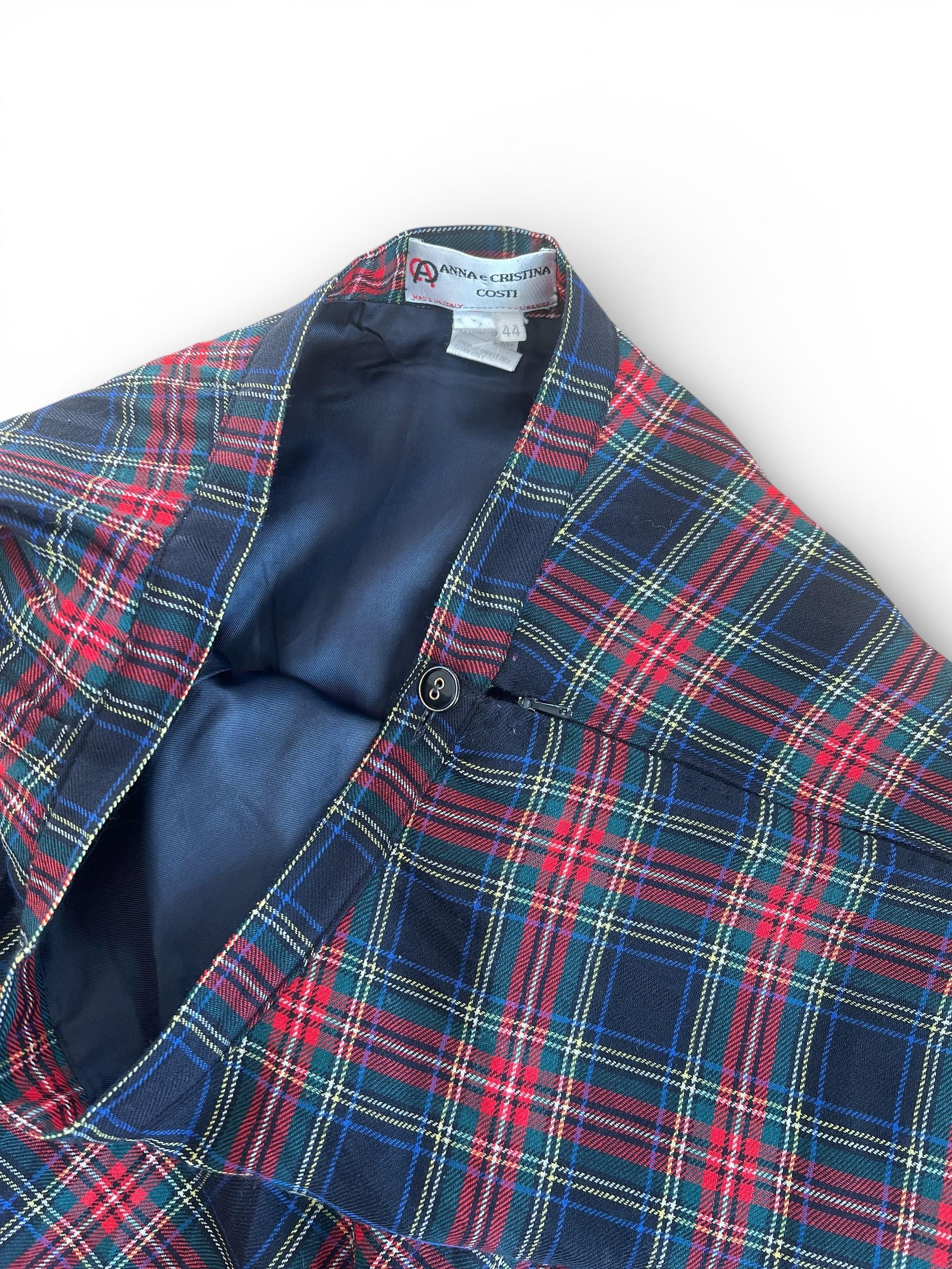 Gonna vintage scozzese dai toni classici rosso e blu
