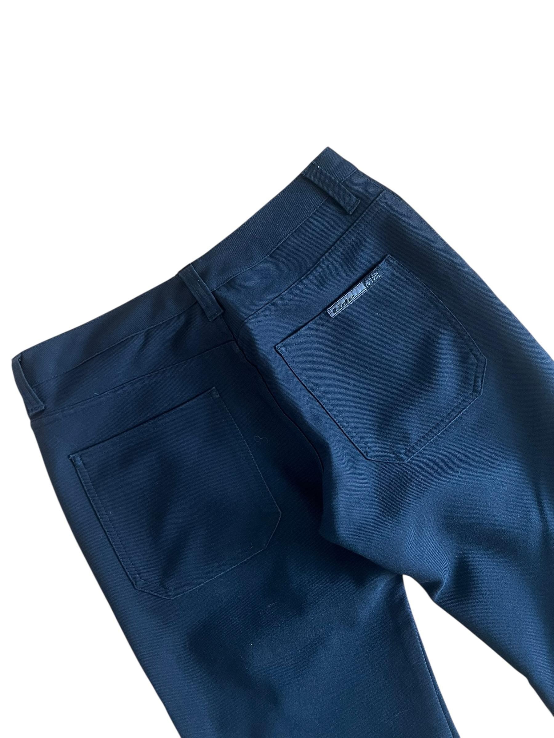 Pantaloni vintage neri gamba dritta