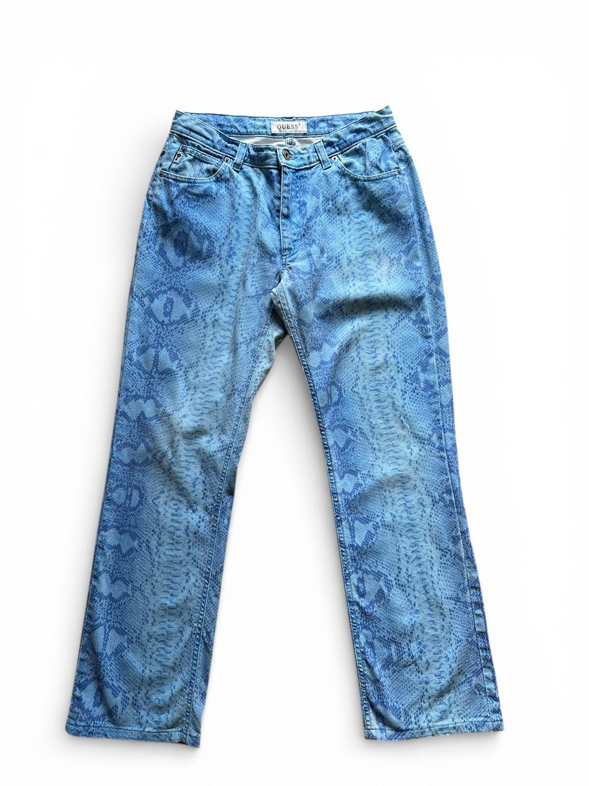 Jeans Vintage GUESS Stampati Effetto Pitone