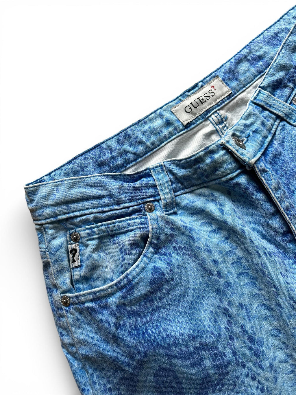 Jeans Vintage GUESS Stampati Effetto Pitone