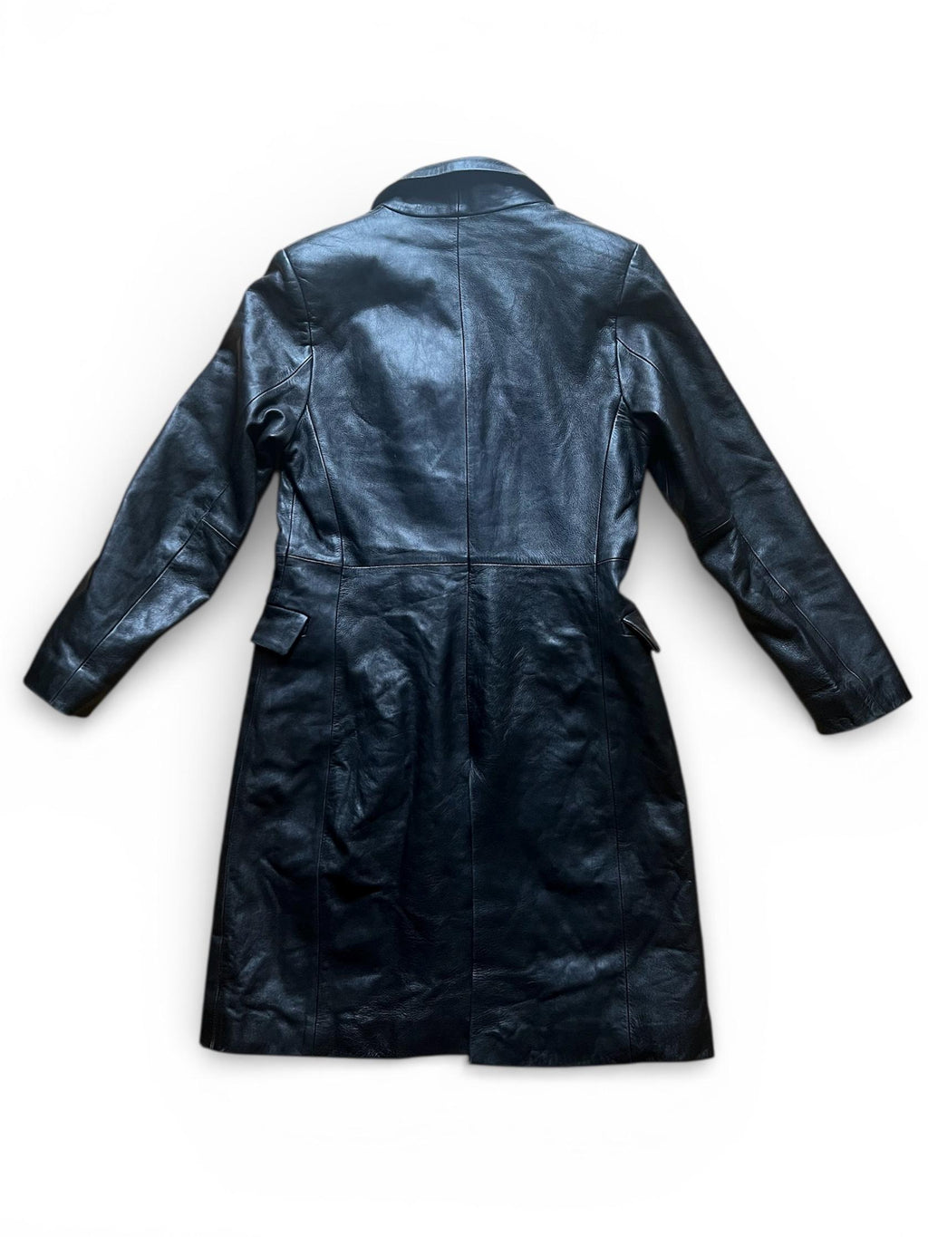 Trench Vintage in Pelle Nera Anni '90