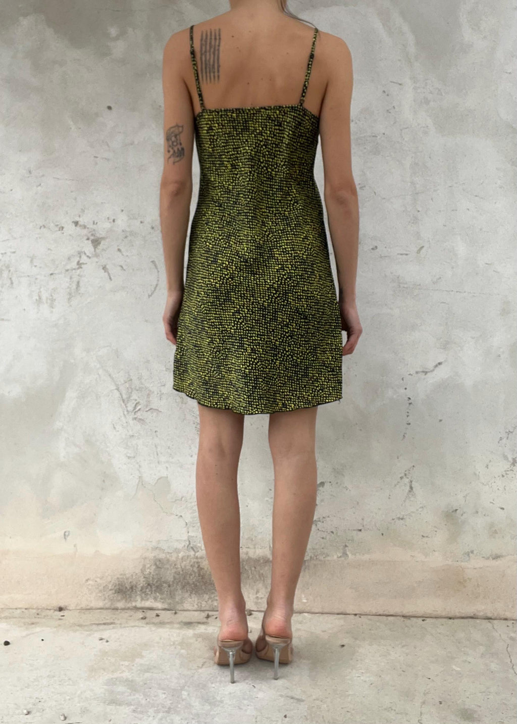 Vestito Mini Vintage con Spalline Sottili