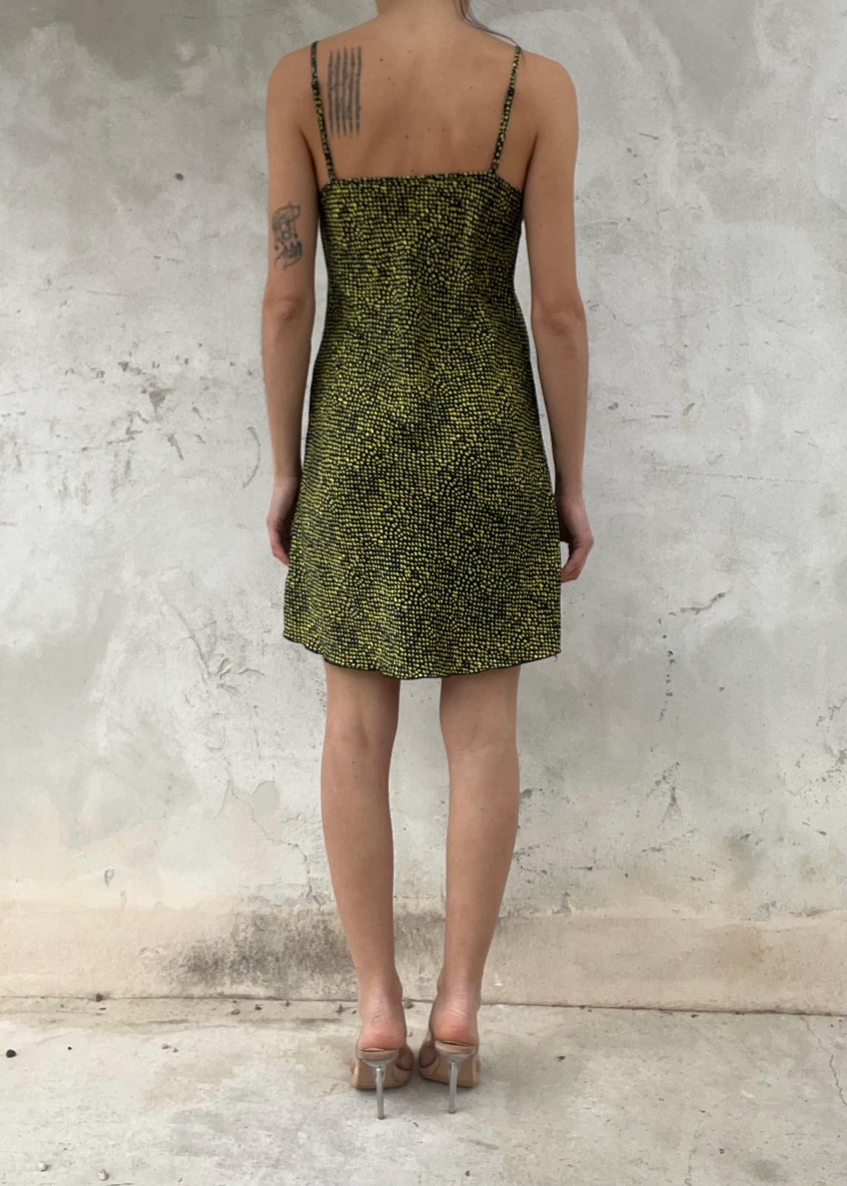 Vestito Mini Vintage con Spalline Sottili
