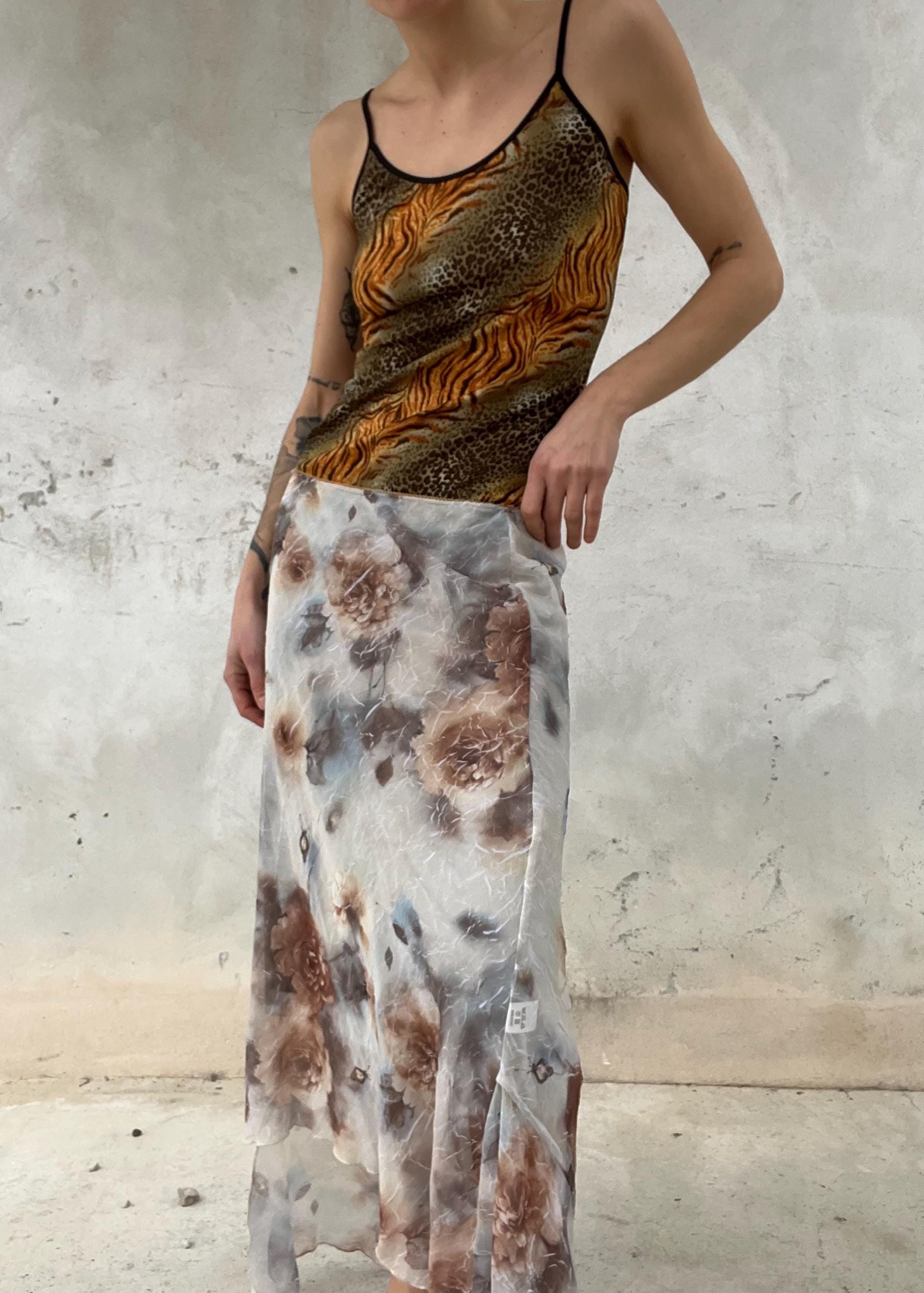 Gonna lunga vintage floreale Y2K