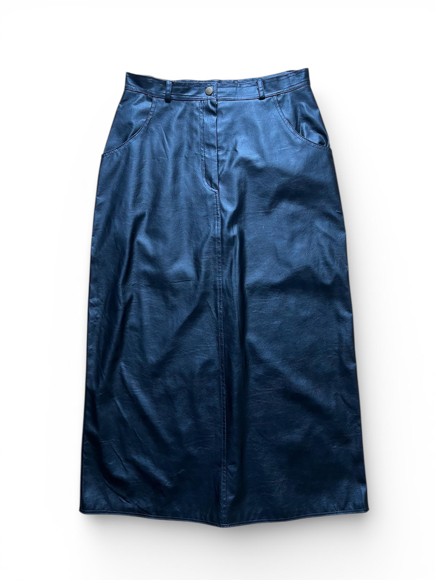 Gonna Lunga Vintage in Eco Pelle Nera