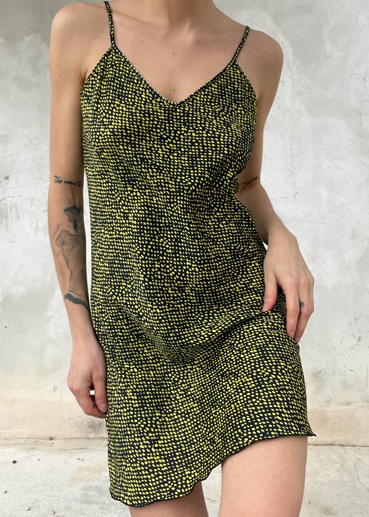 Vestito Mini Vintage con Spalline Sottili