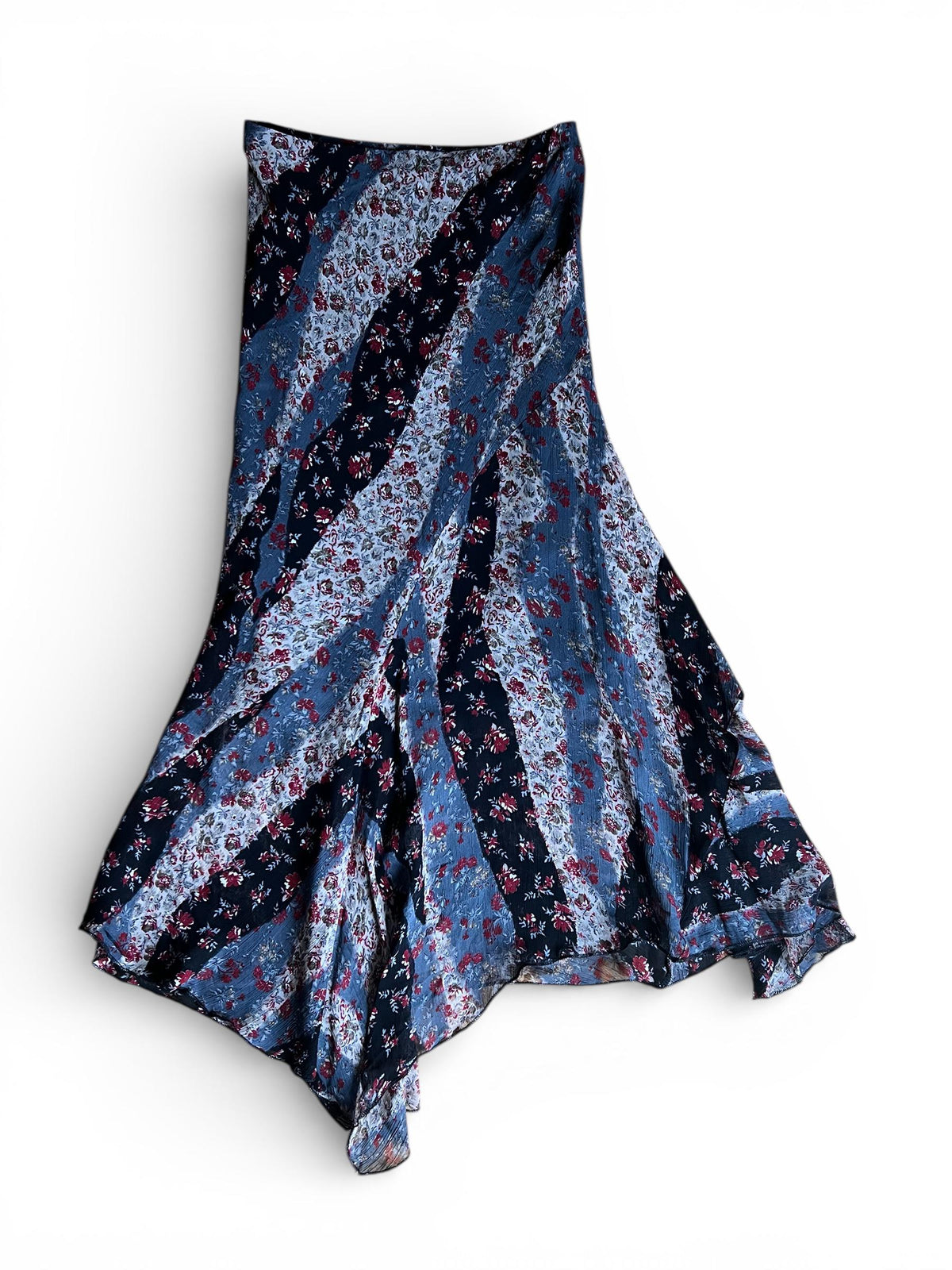 Gonna lunga floreale vintage, gonna fluida stile boho anni 2000