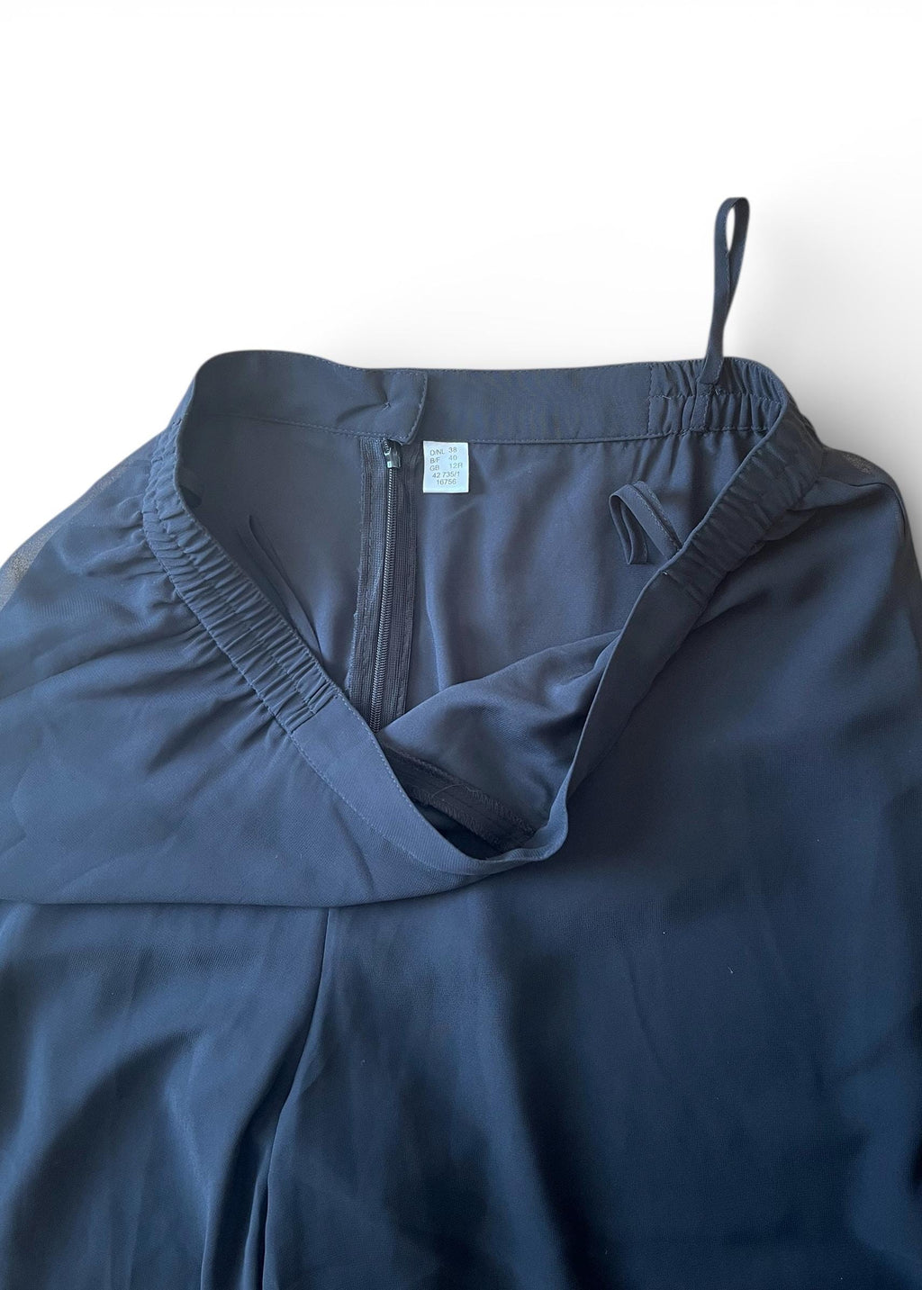 Pantaloni palazzo neri vintage fluidi a vita alta