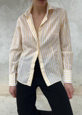 Camicia butter yellow a righe sfiancata