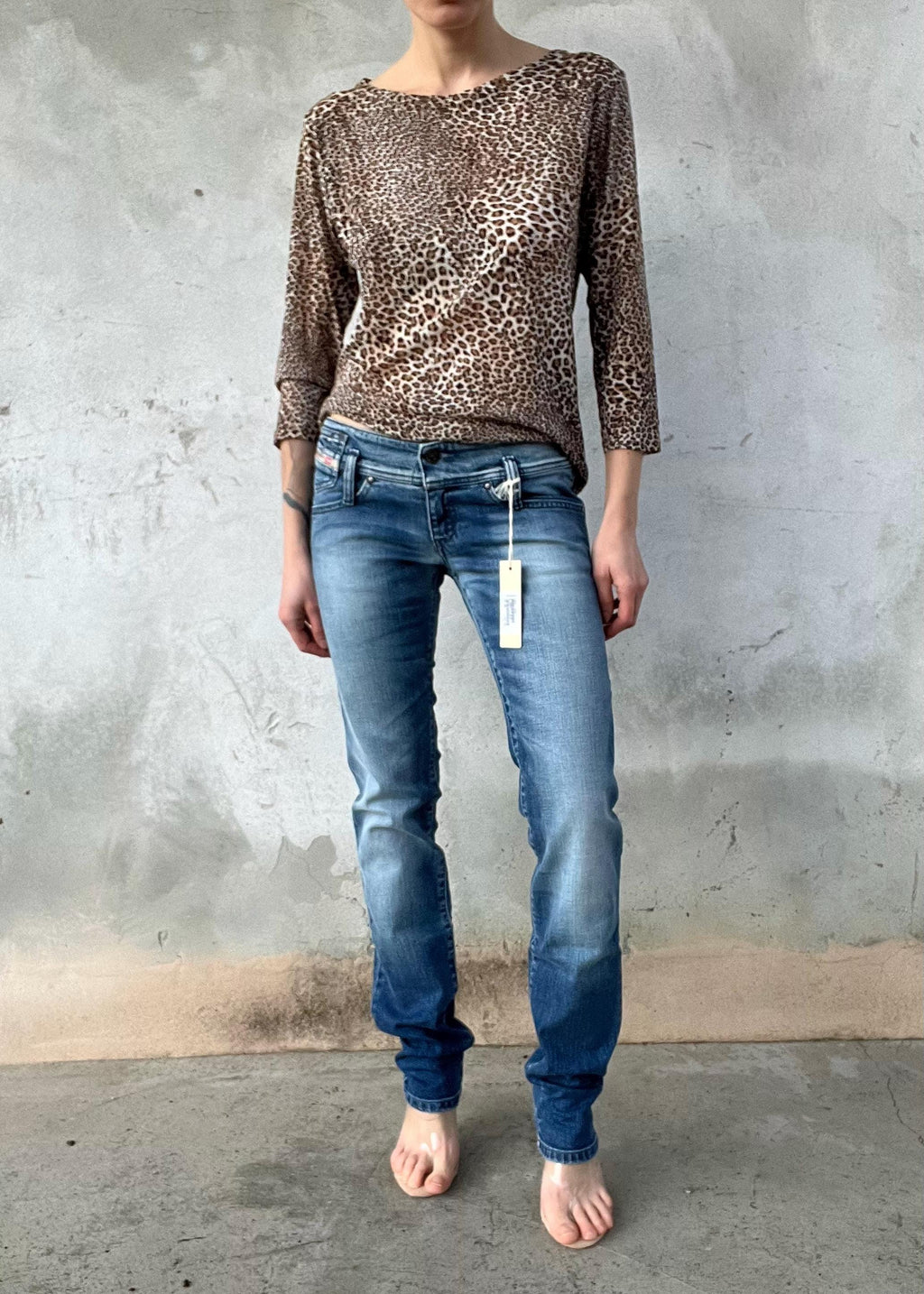Jeans Diesel Vintage Low Waist Matic Denim Y2K Slim Fit Lavaggio Medio Donna