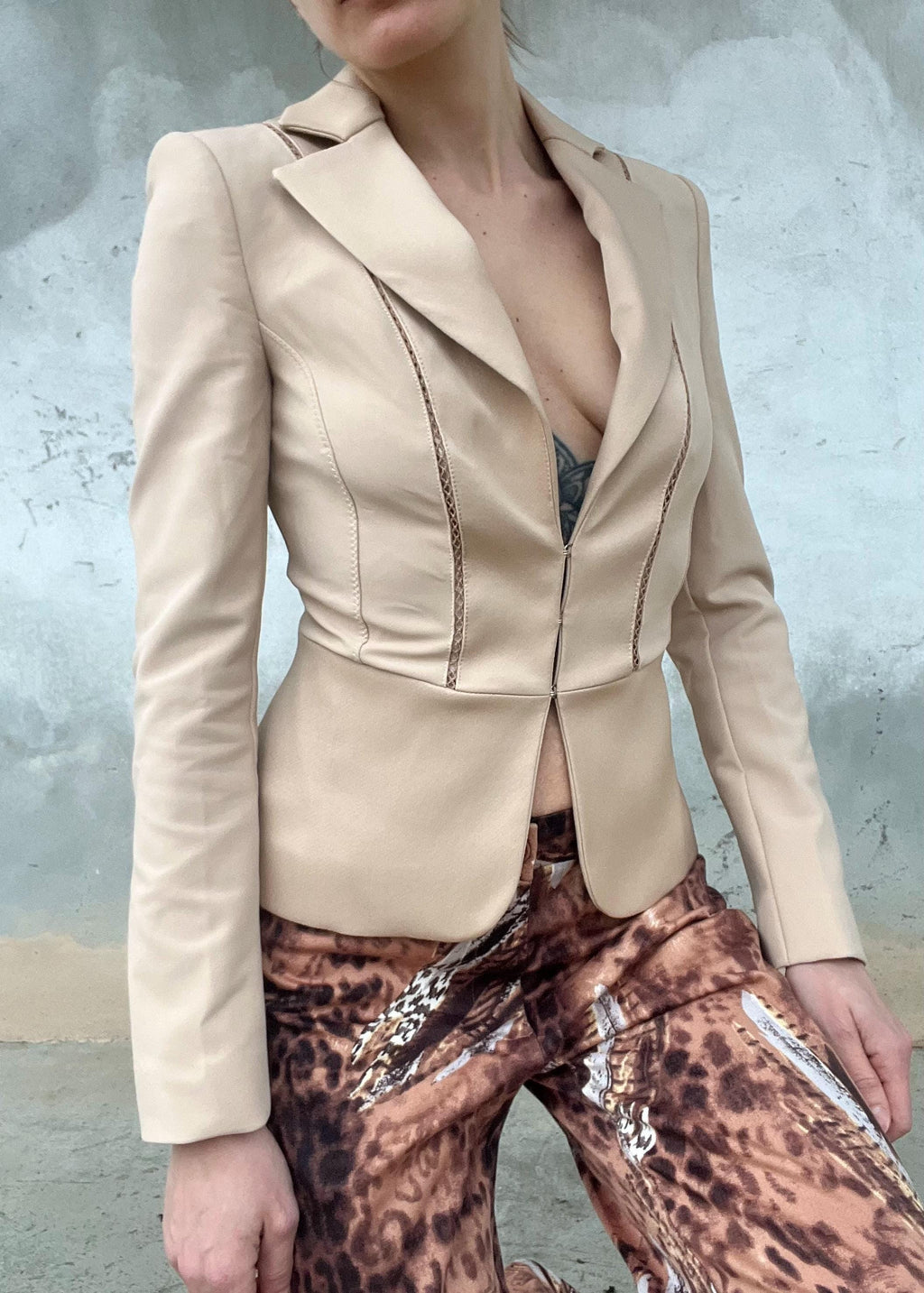 Pantaloni vintage animalier cotone