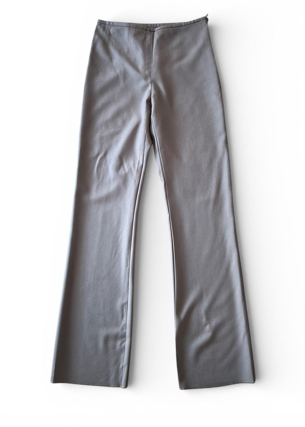 Pantaloni Vintage Beige Misto Lana Vita Alta Wide Leg Minimal