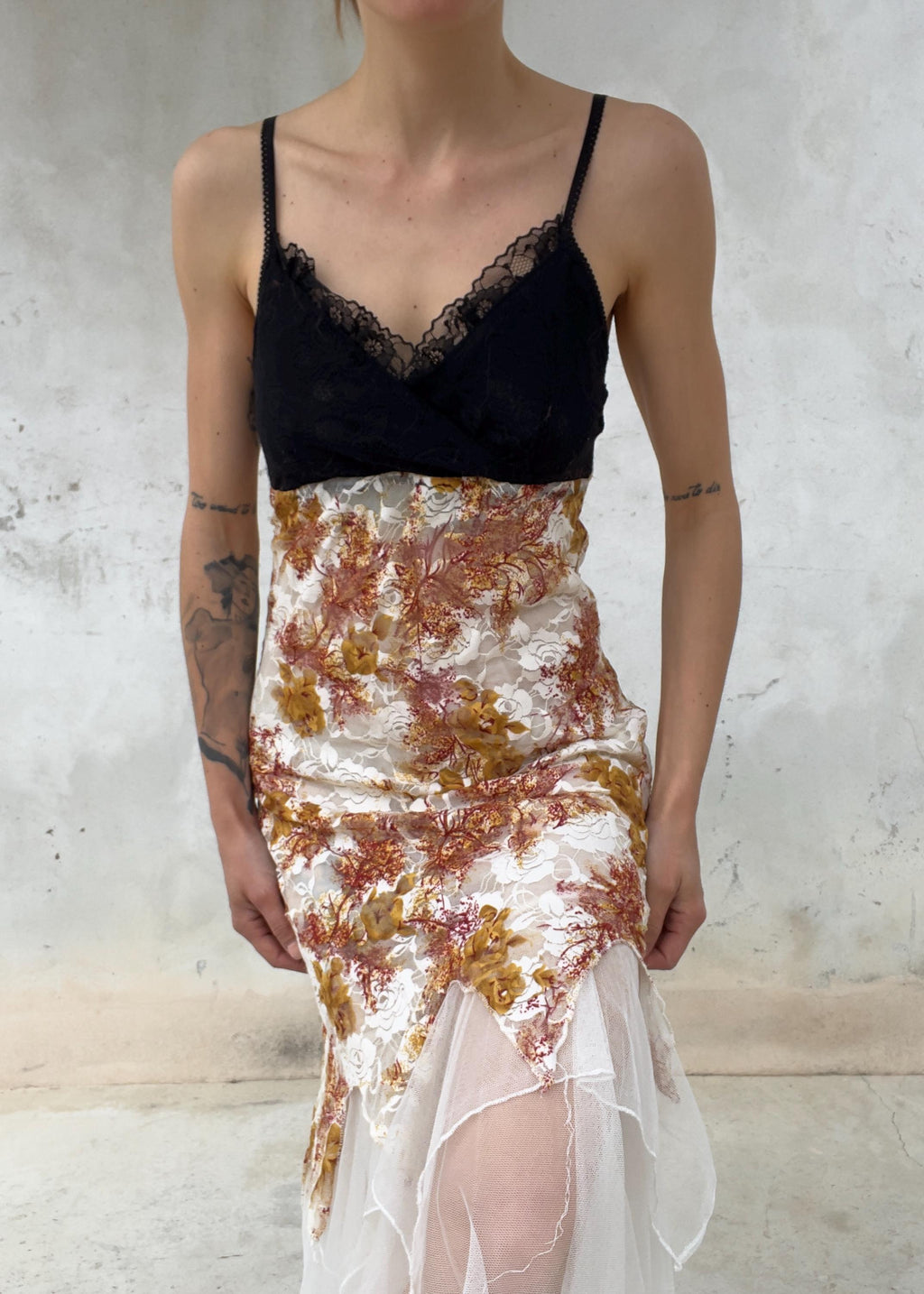 Fairy dress vintage in pizzo floreale e tulle