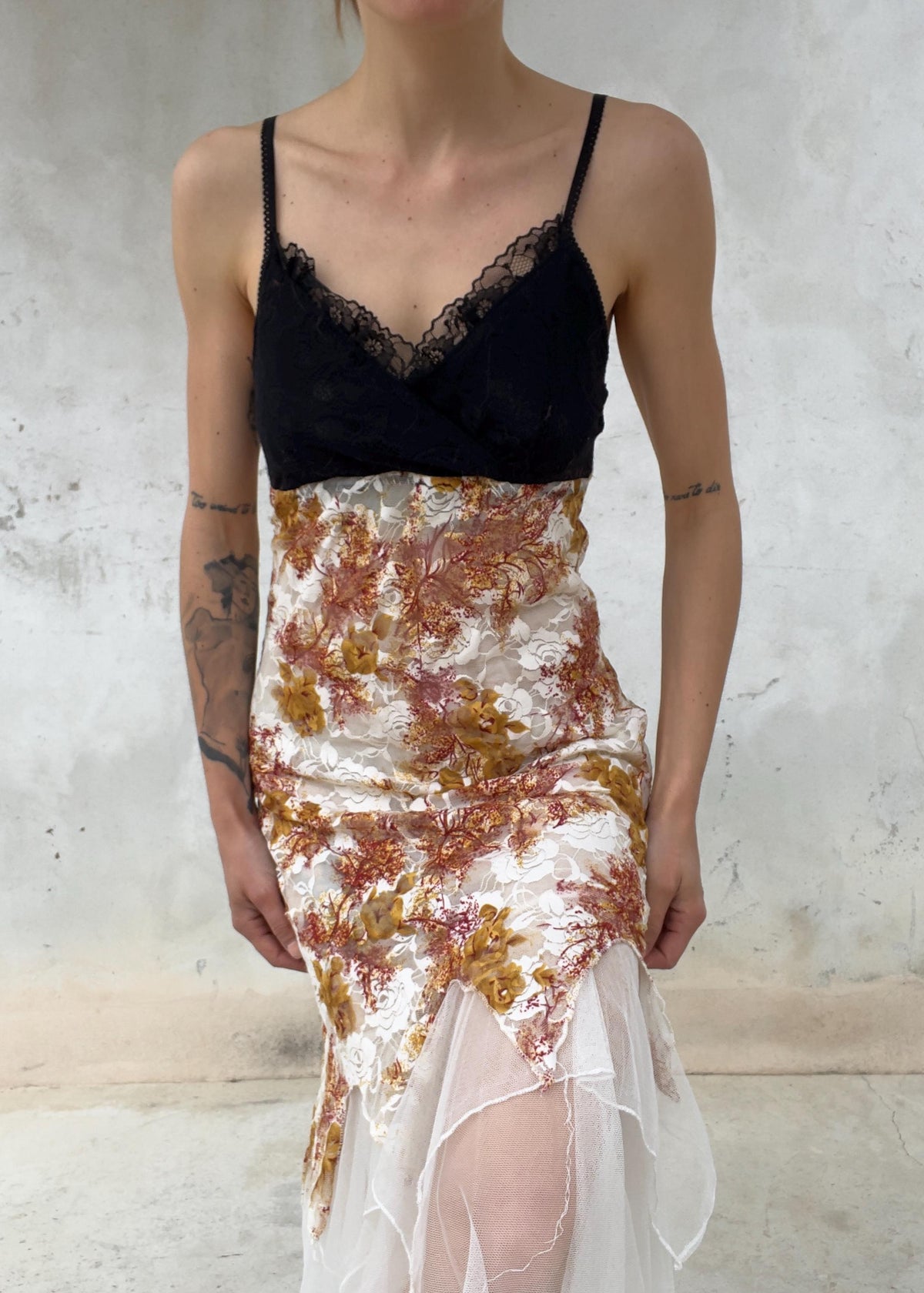 Fairy dress vintage in pizzo floreale e tulle