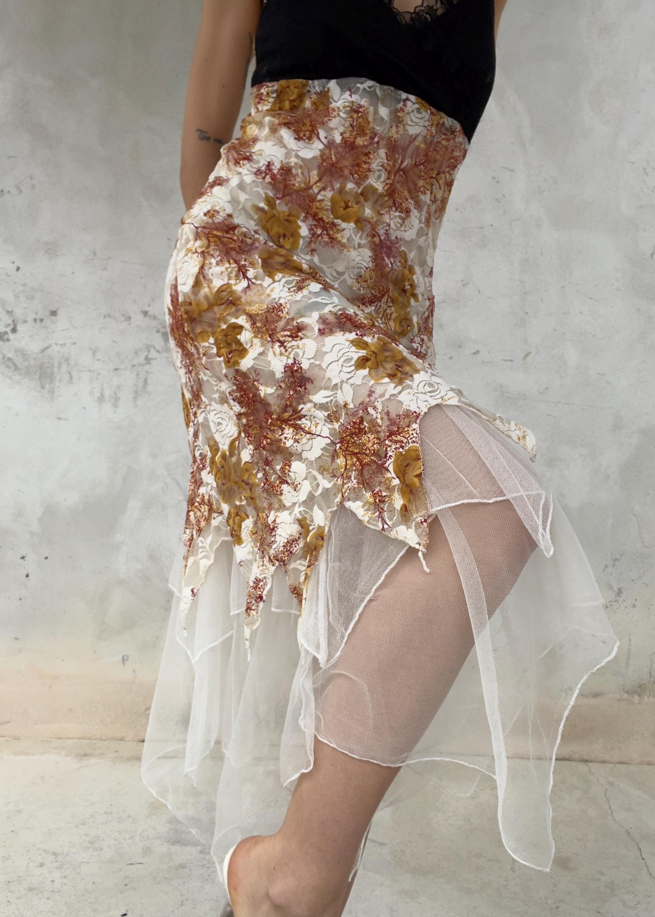 Fairy dress vintage in pizzo floreale e tulle