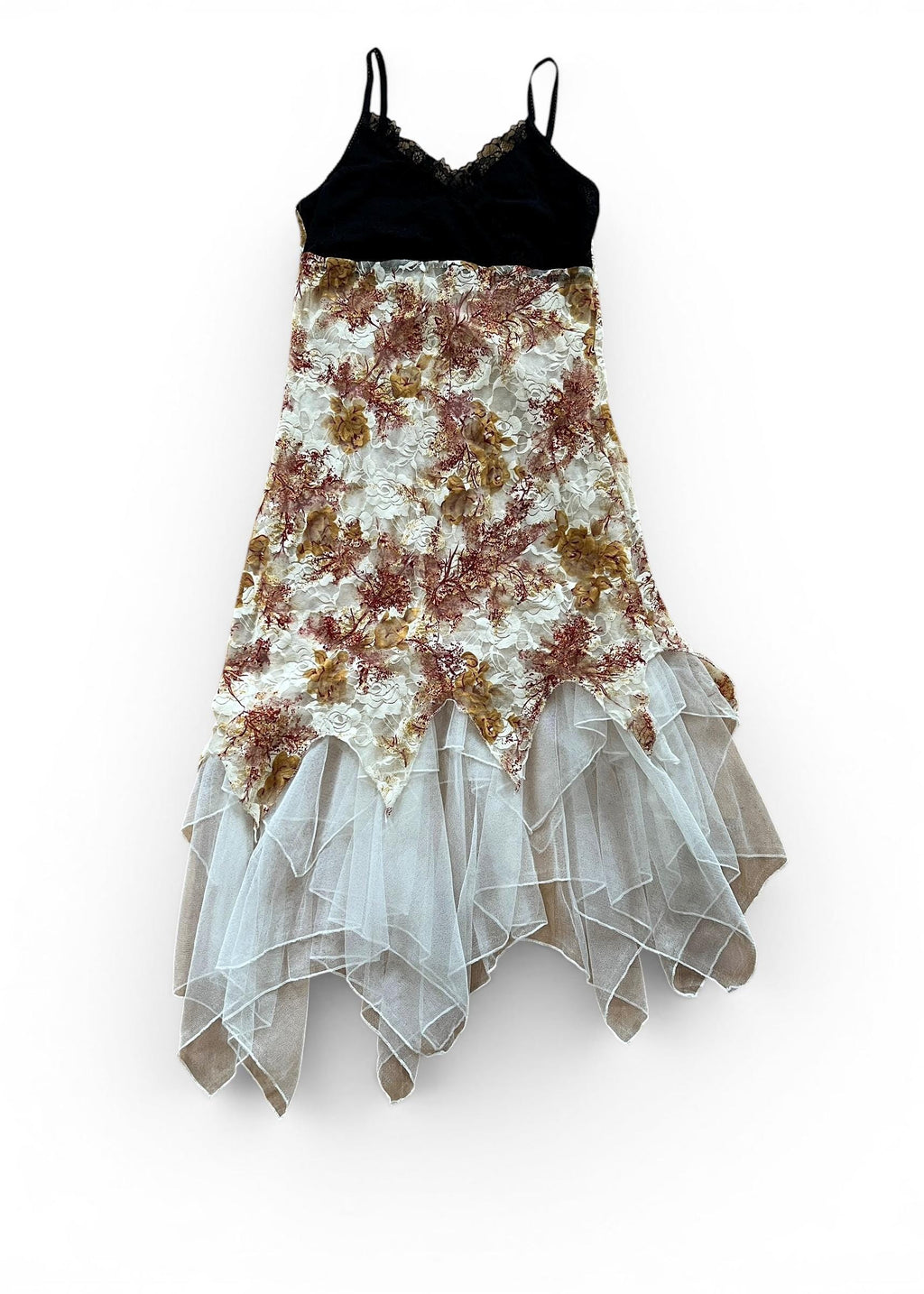 Fairy dress vintage in pizzo floreale e tulle