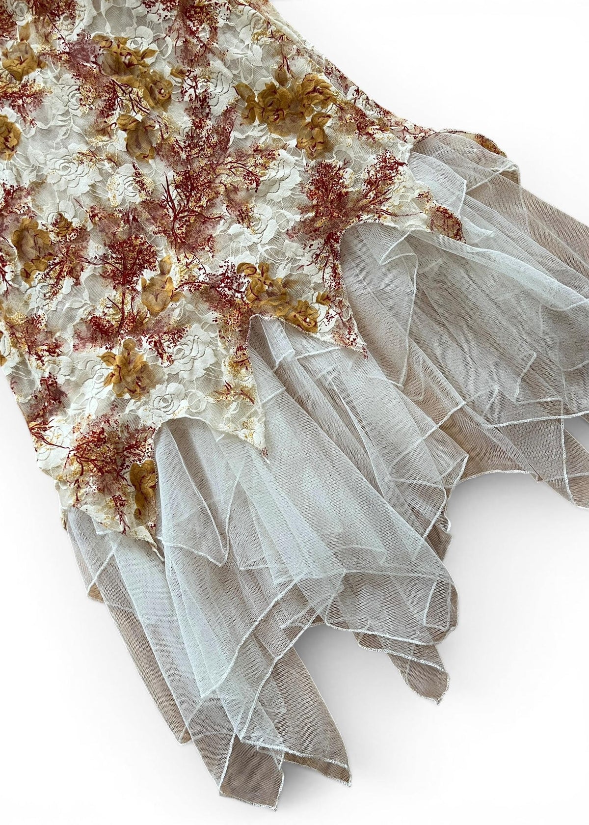 Fairy dress vintage in pizzo floreale e tulle