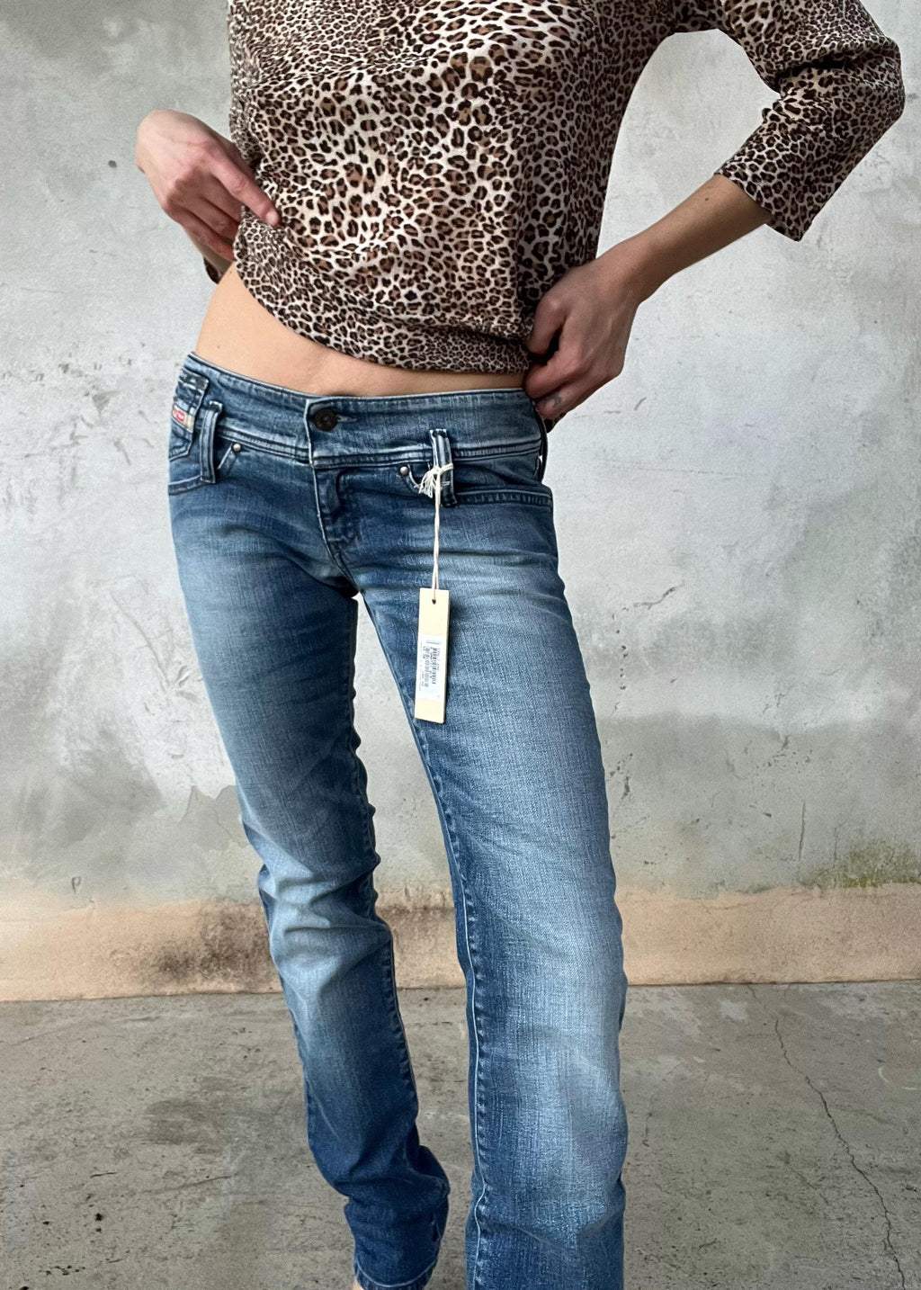 Jeans Diesel Vintage Low Waist Matic Denim Y2K Slim Fit Lavaggio Medio Donna