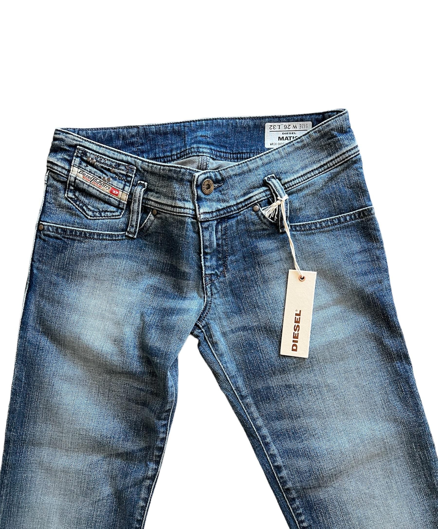Jeans Diesel Vintage Low Waist Matic Denim Y2K Slim Fit Lavaggio Medio Donna