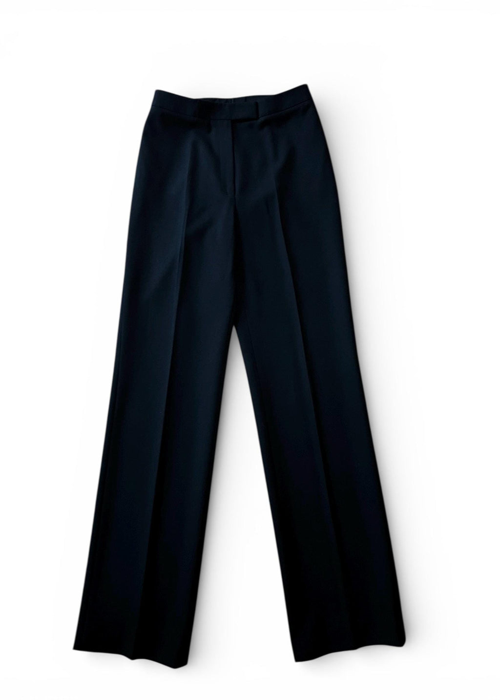 Pantalone Nero Elegante Gamba Dritta Vita Alta Minimal Chic