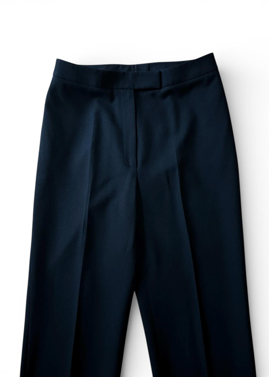 Pantalone Nero Elegante Gamba Dritta Vita Alta Minimal Chic