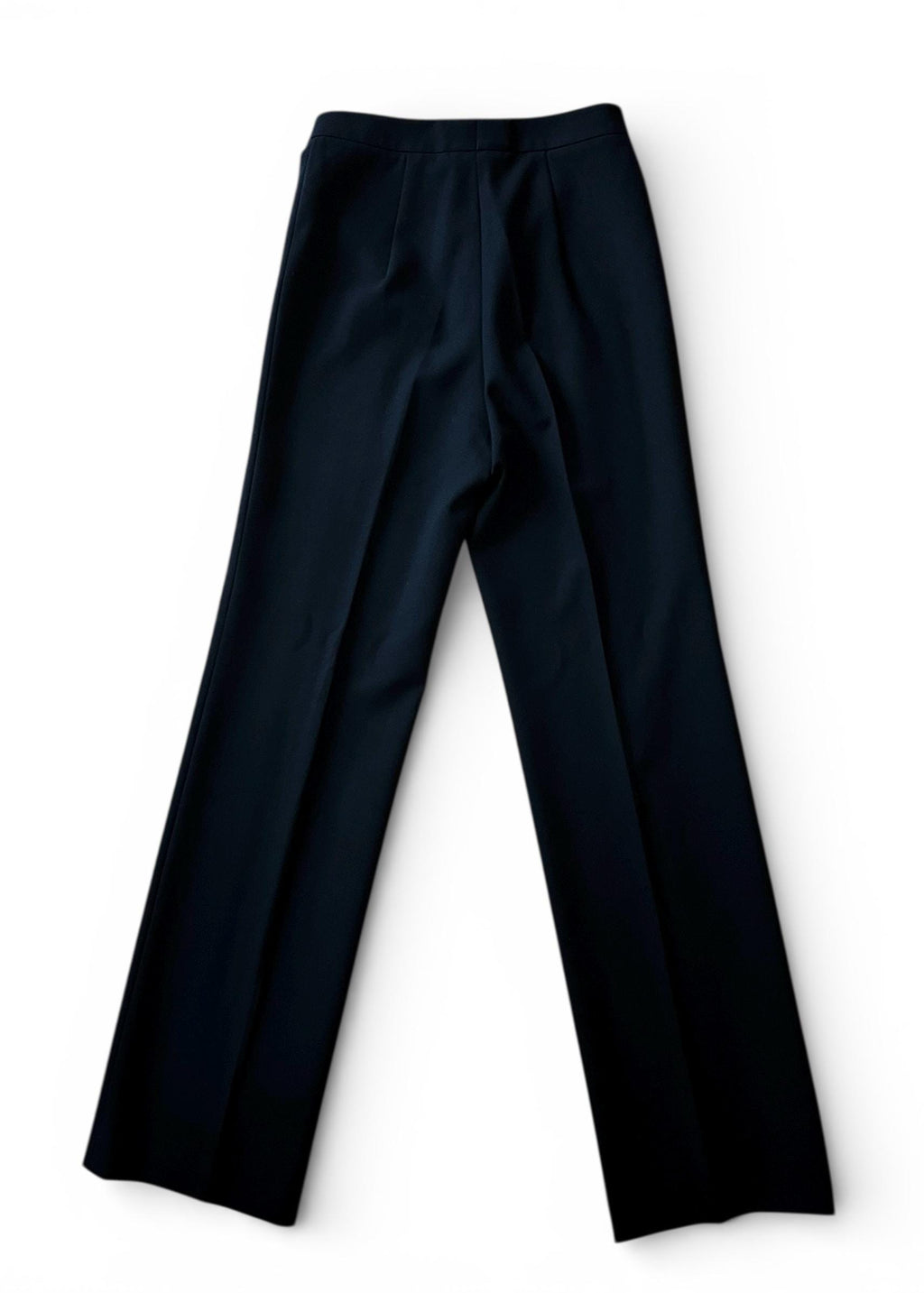 Pantalone Nero Elegante Gamba Dritta Vita Alta Minimal Chic