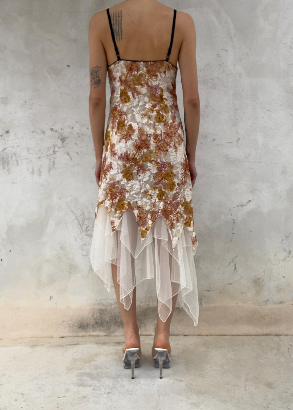 Fairy dress vintage in pizzo floreale e tulle