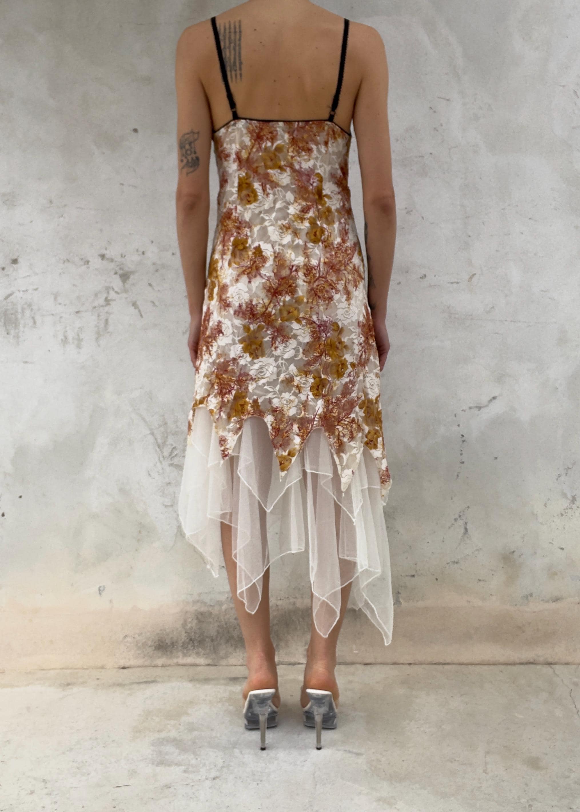 Fairy dress vintage in pizzo floreale e tulle