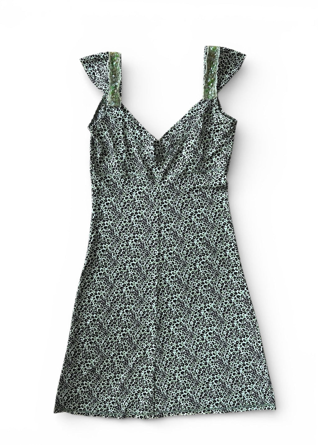 Abito Liu Jo vintage Y2K animalier verde con paillettes