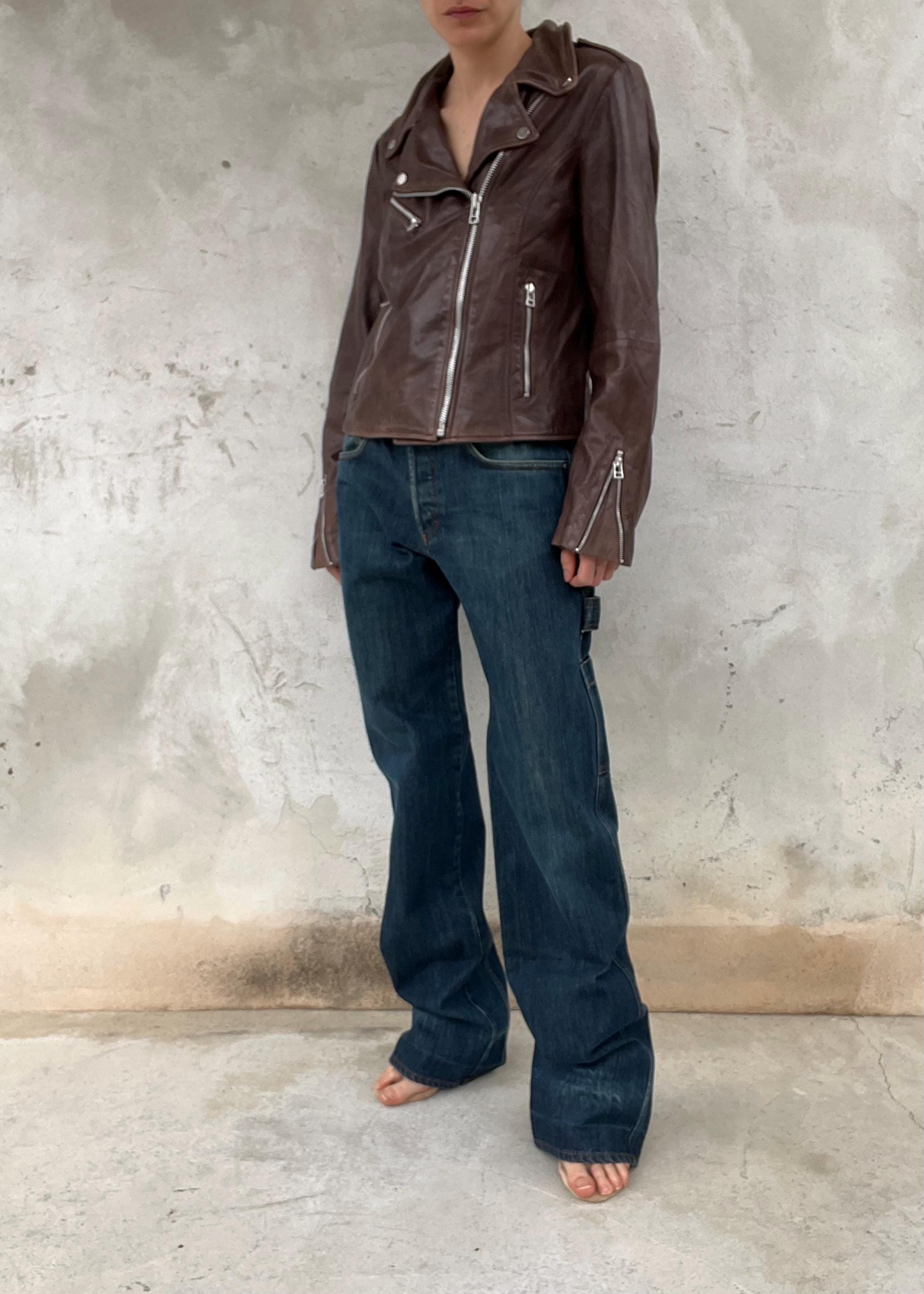 Jeans Vintage GF Ferré Cargo Y2K Denim Utility Low Waist Blu Designer Anni 2000