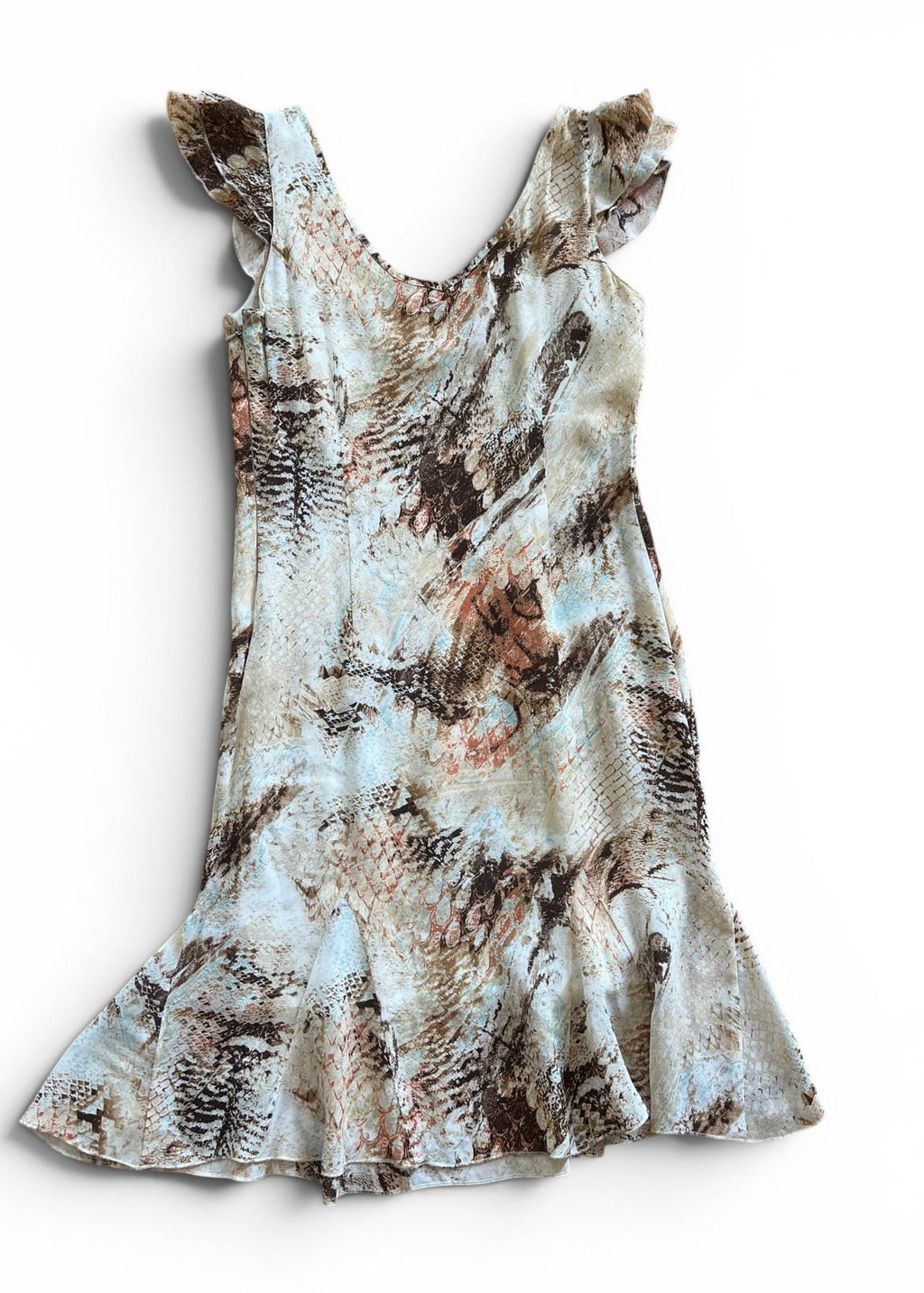 Abito Vintage BIBA Animalier Beige e Azzurro