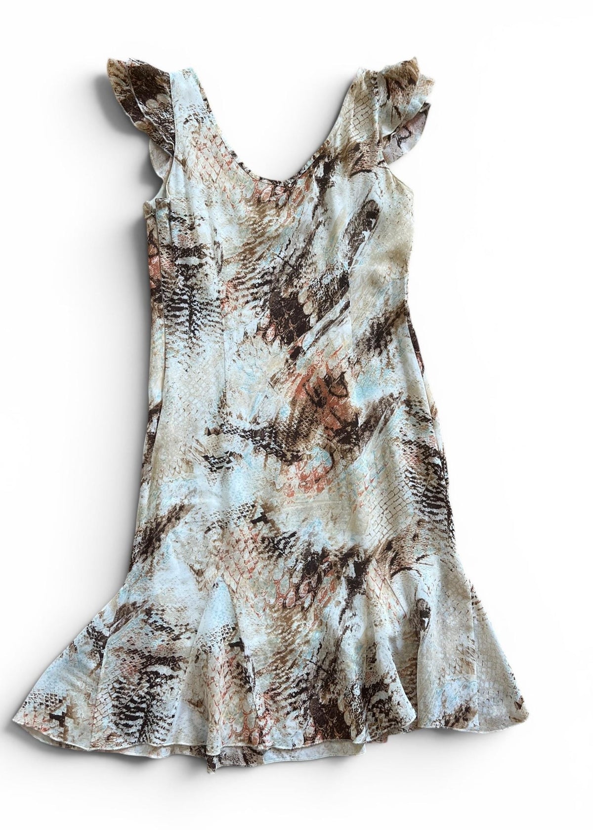 Abito Vintage BIBA Animalier Beige e Azzurro