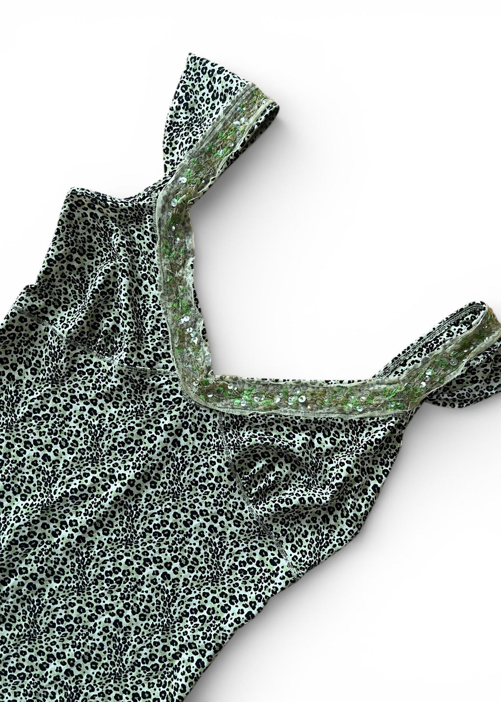 Abito Liu Jo vintage Y2K animalier verde con paillettes