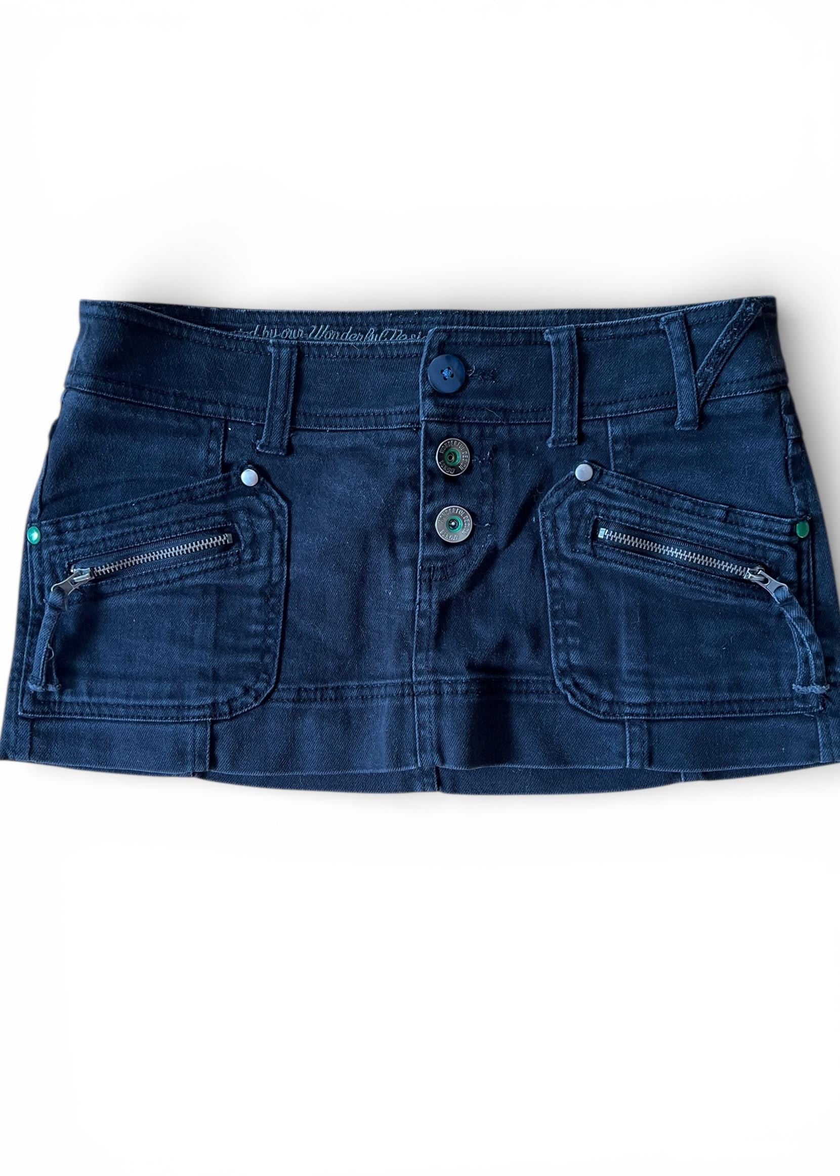 Vintage Bershka Y2K Denim Micro Mini Skirt