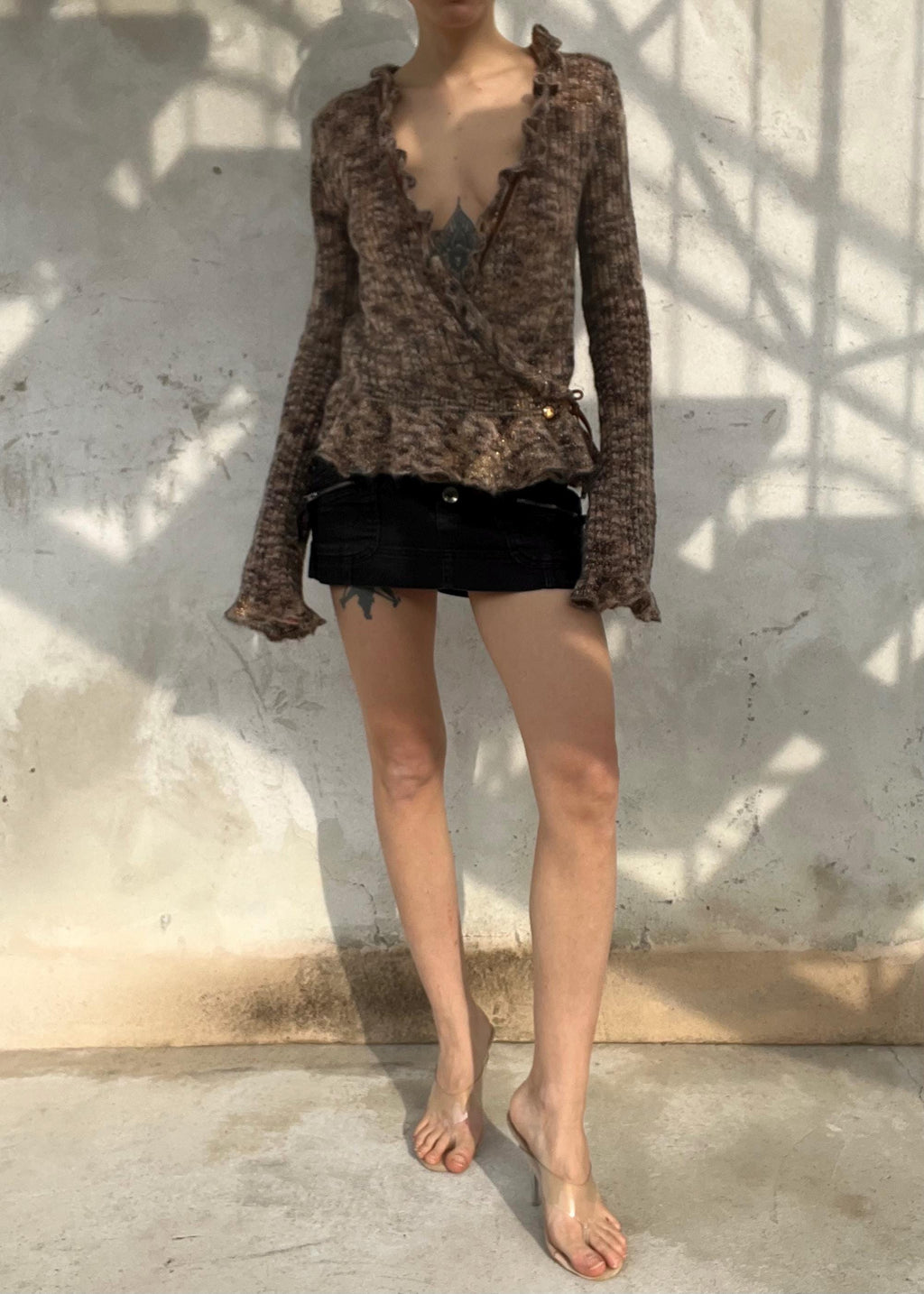 Vintage Bershka Y2K Denim Micro Mini Skirt