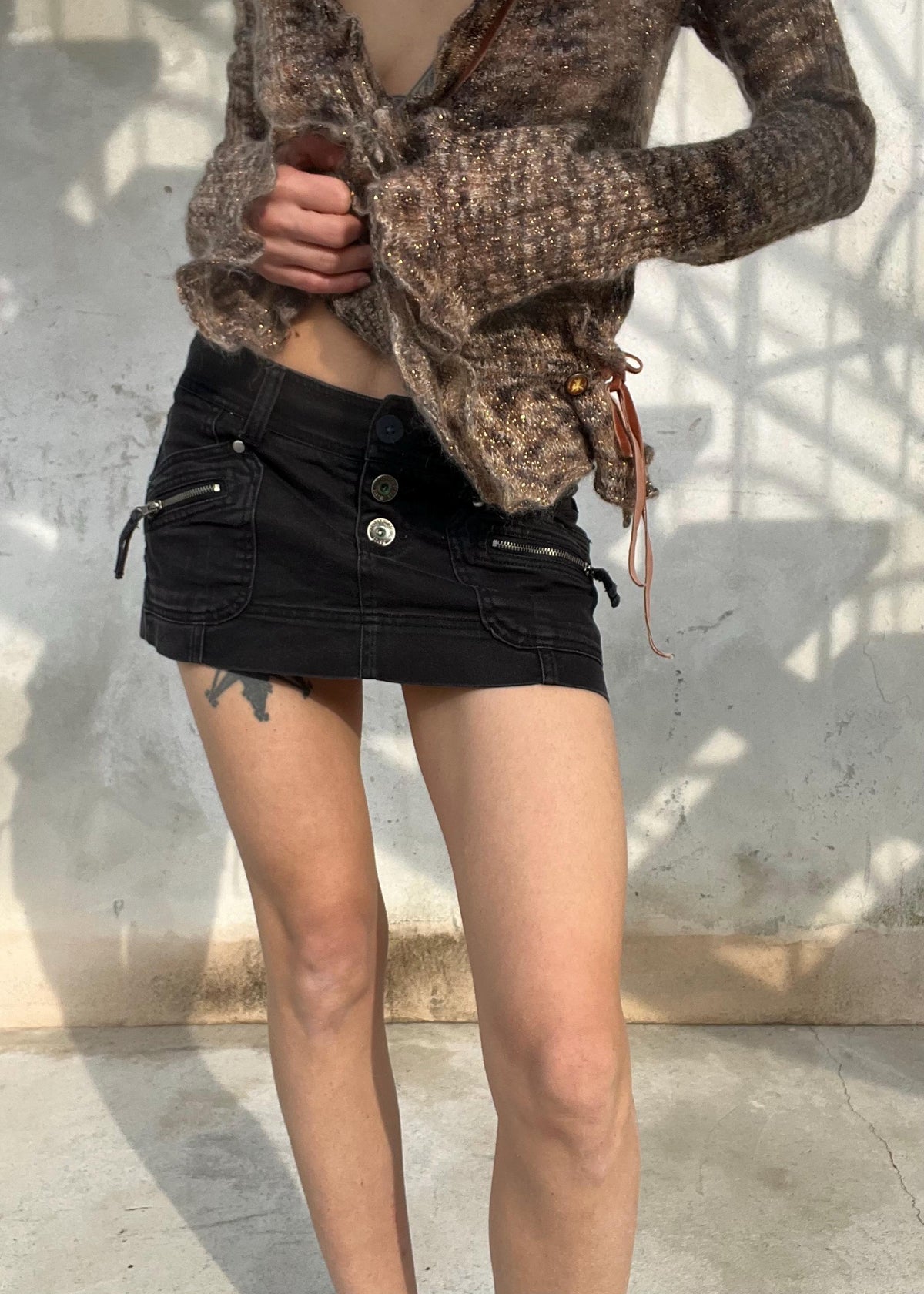 Vintage Bershka Y2K Denim Micro Mini Skirt