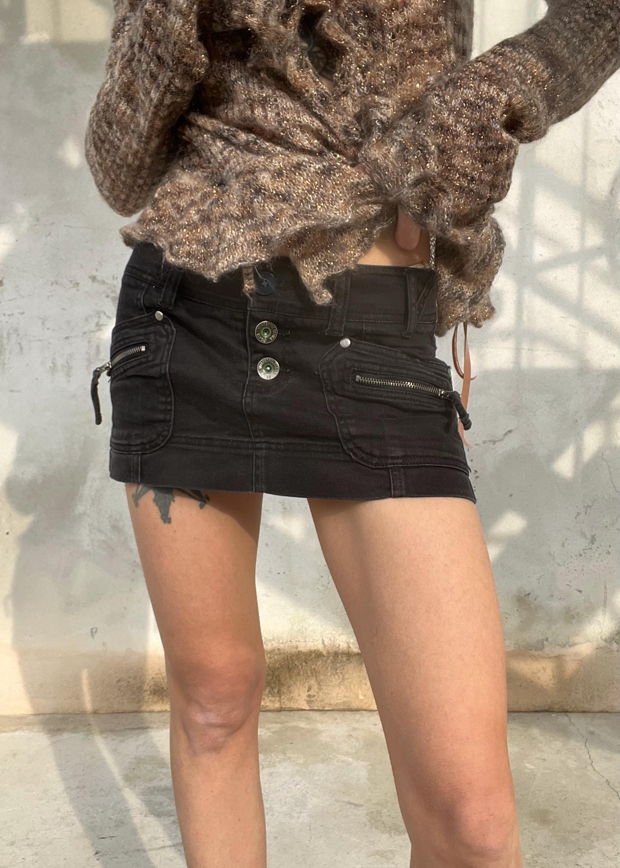 Vintage Bershka Y2K Denim Micro Mini Skirt