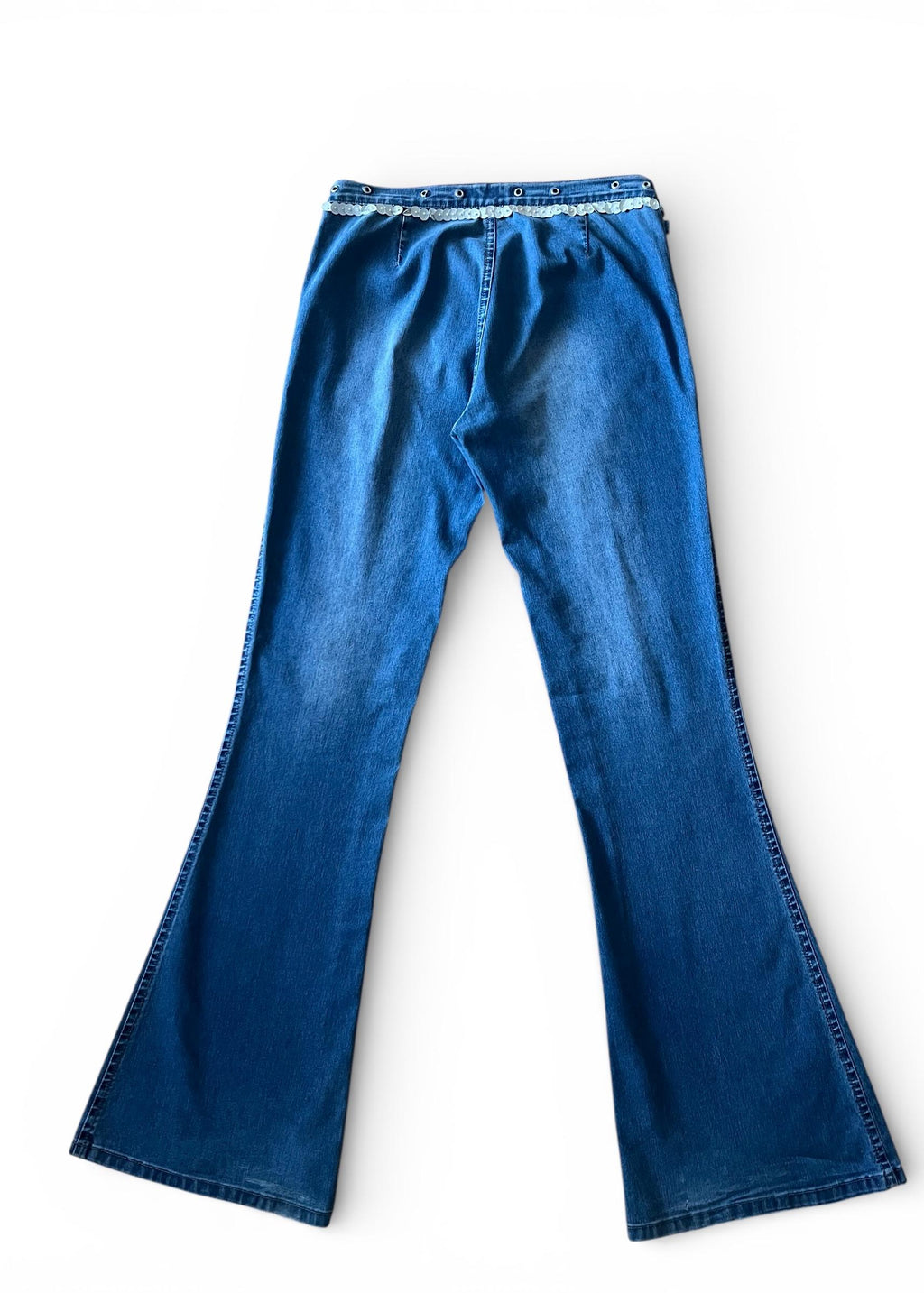 Jeans Y2K Flare con Paillettes