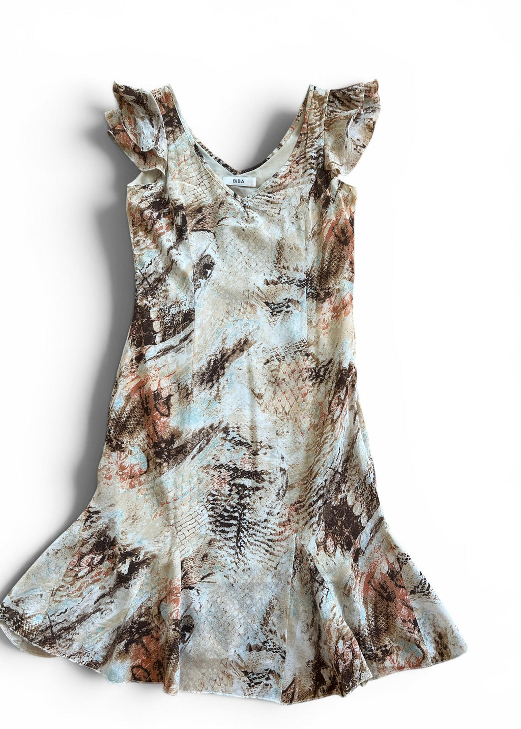 Abito Vintage BIBA Animalier Beige e Azzurro