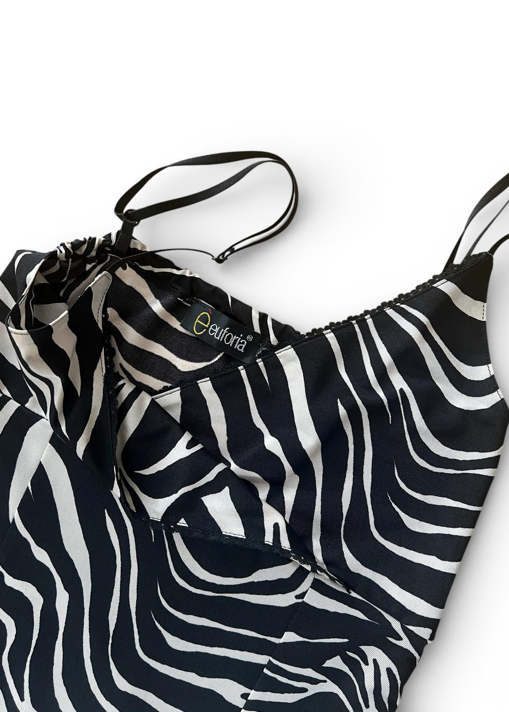 Abito slip dress midi vintage zebra - Y2K