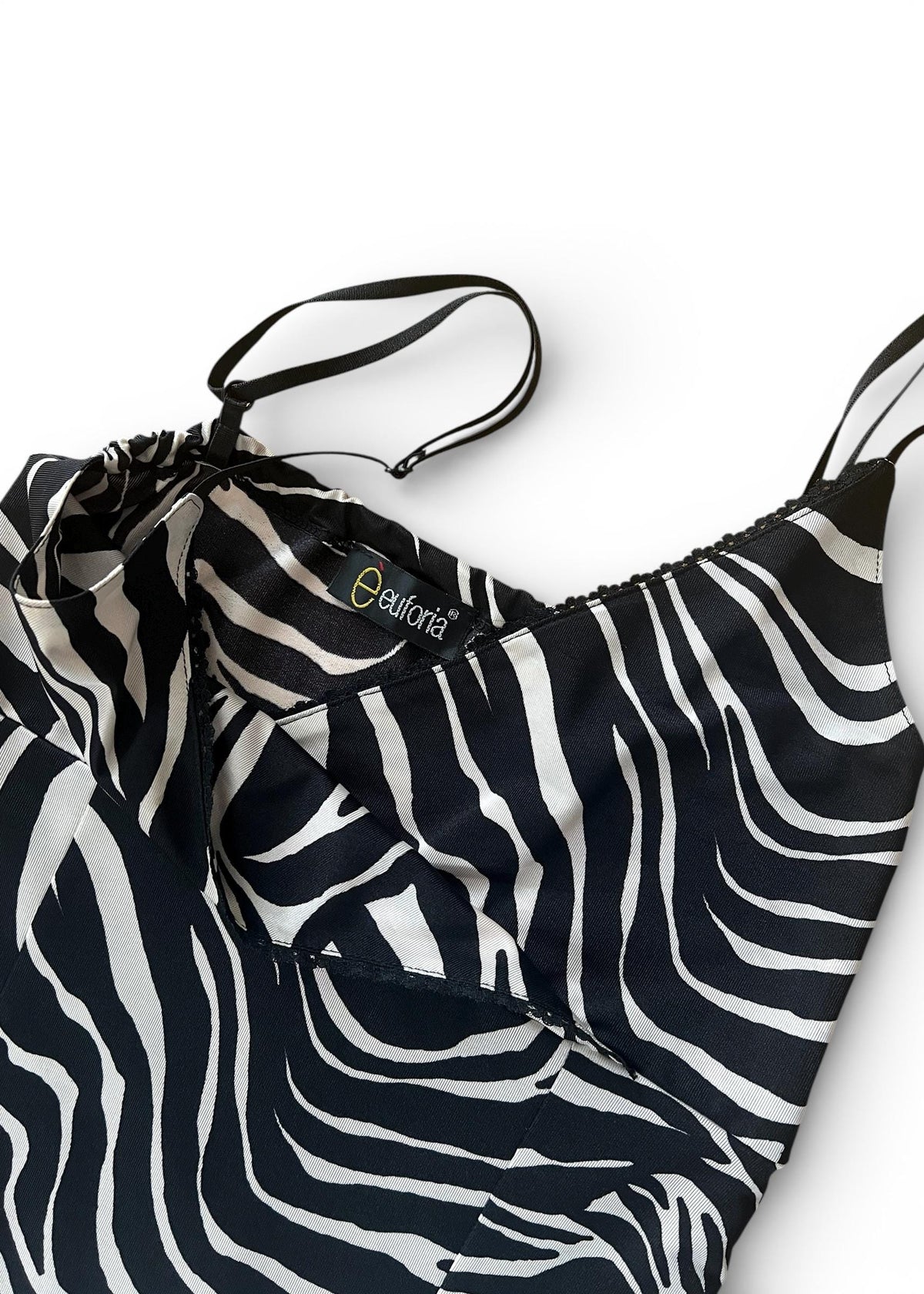 Abito slip dress midi vintage zebra - Y2K